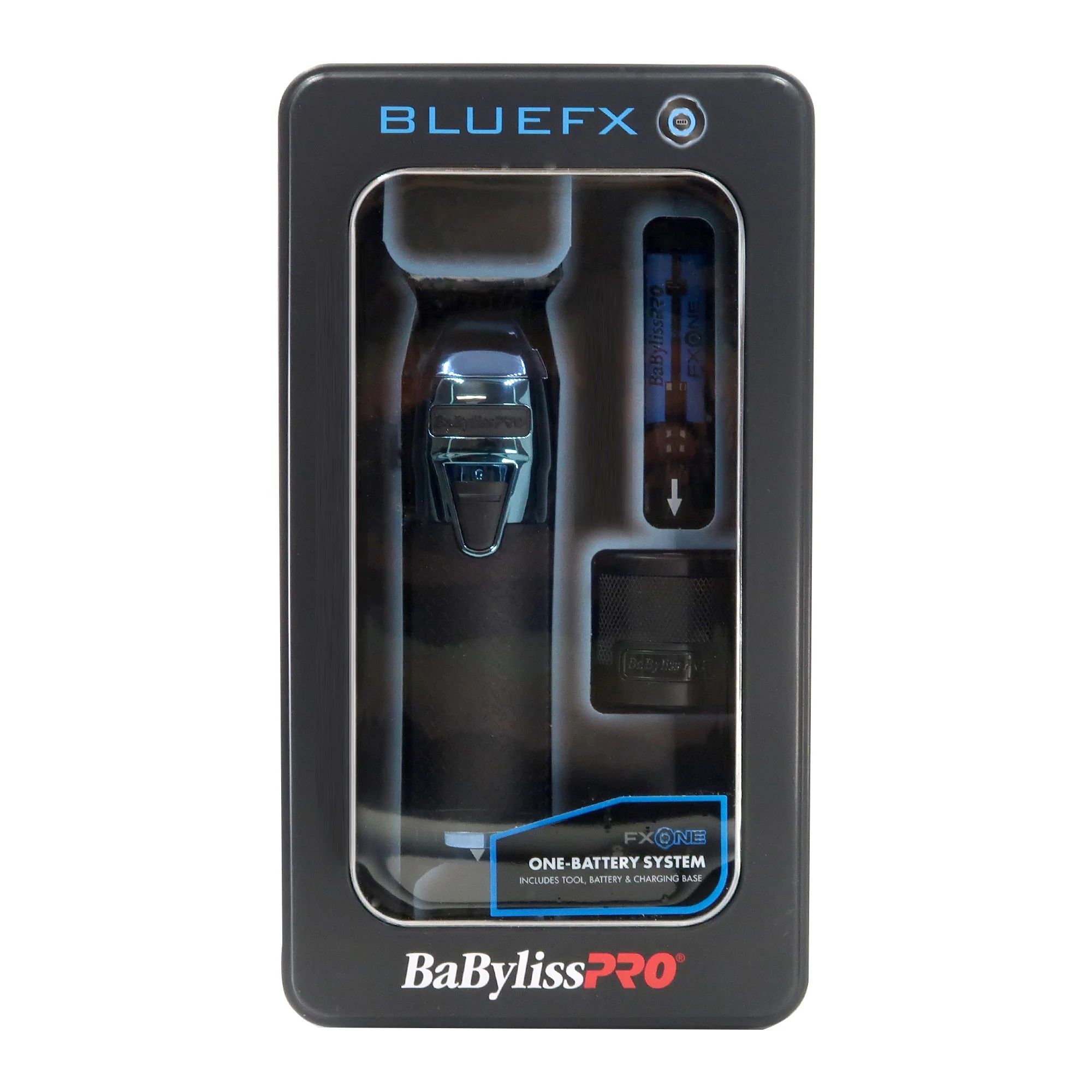 BaByliss Pro FXONE BLUEFX All-Metal Interchangeable-Battery Trimmer FX799BL with BaByliss Pro FOILFX02 Cordless Metal Double Foil Shaver FXFS2B - Image 5