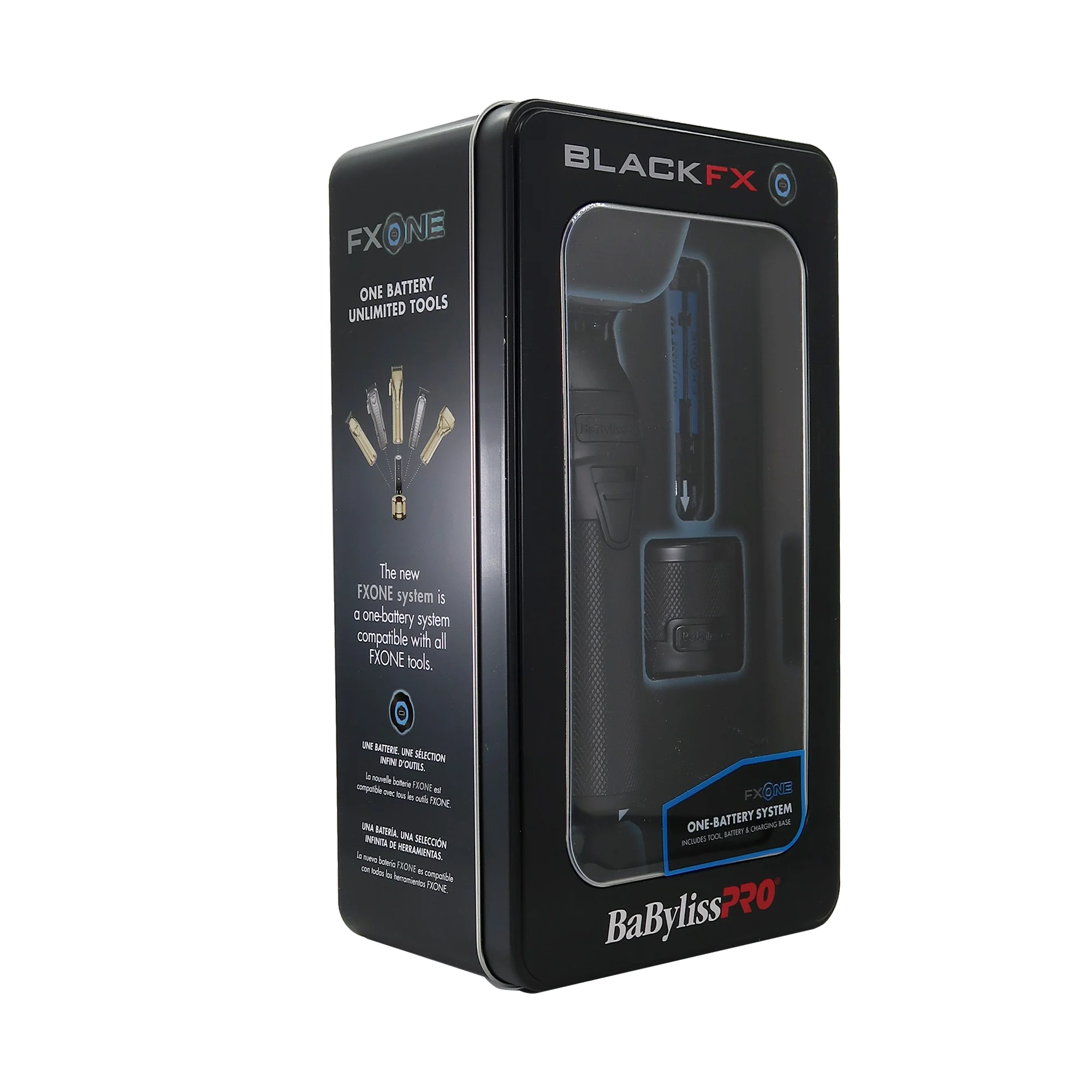 BaByliss Pro FXONE BLACKFX All-Metal Interchangeable-Battery Trimmer FX799MB with BaByliss Pro FXONE Replacement Lithium Ion Battery FXBB24 and Conair Pro Ergo-Grip Vented Brush - Image 5