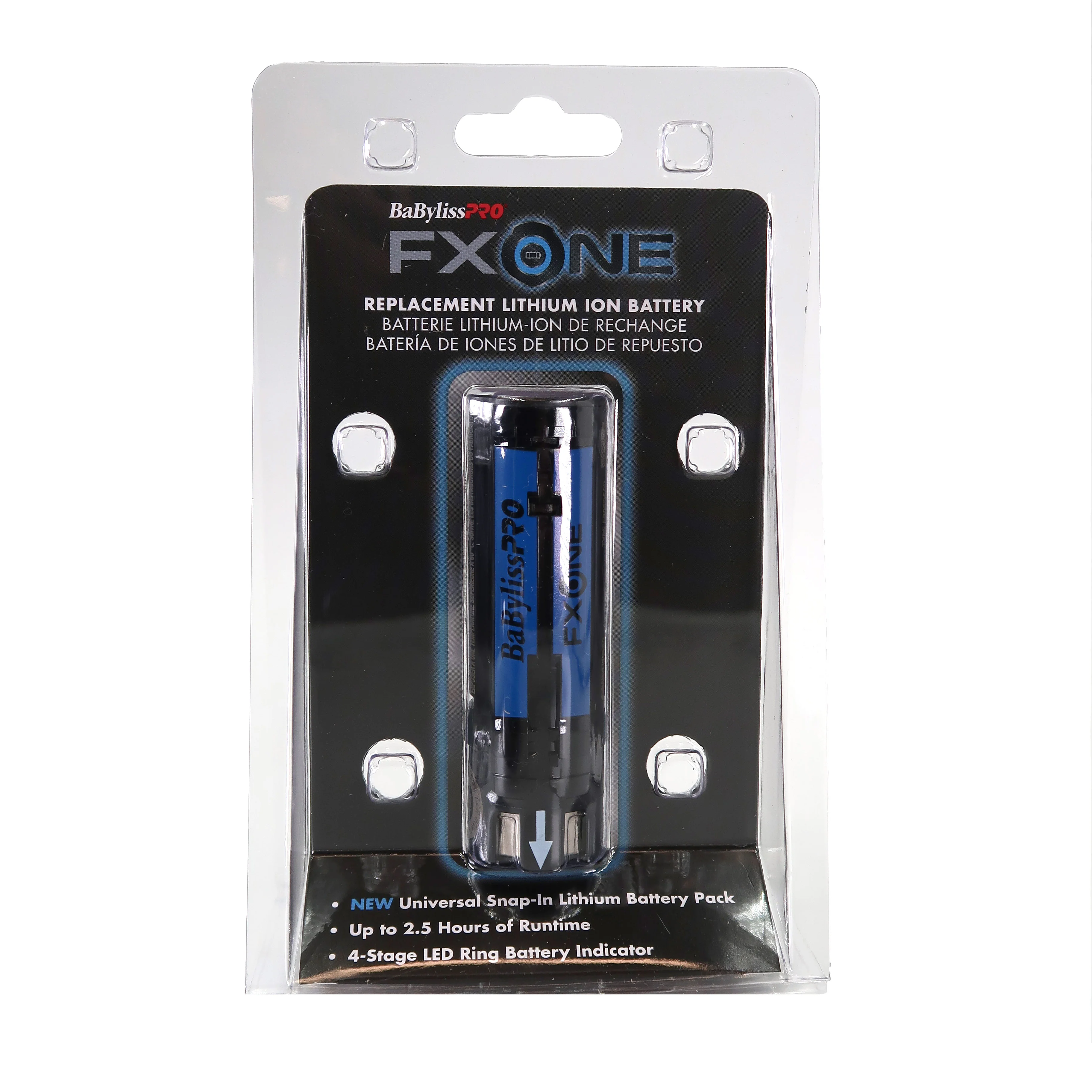 BaByliss Pro FXONE BLACKFX All-Metal Interchangeable-Battery Trimmer FX799MB with BaByliss Pro FXONE Replacement Lithium Ion Battery FXBB24 and Conair Pro Ergo-Grip Vented Brush - Image 9