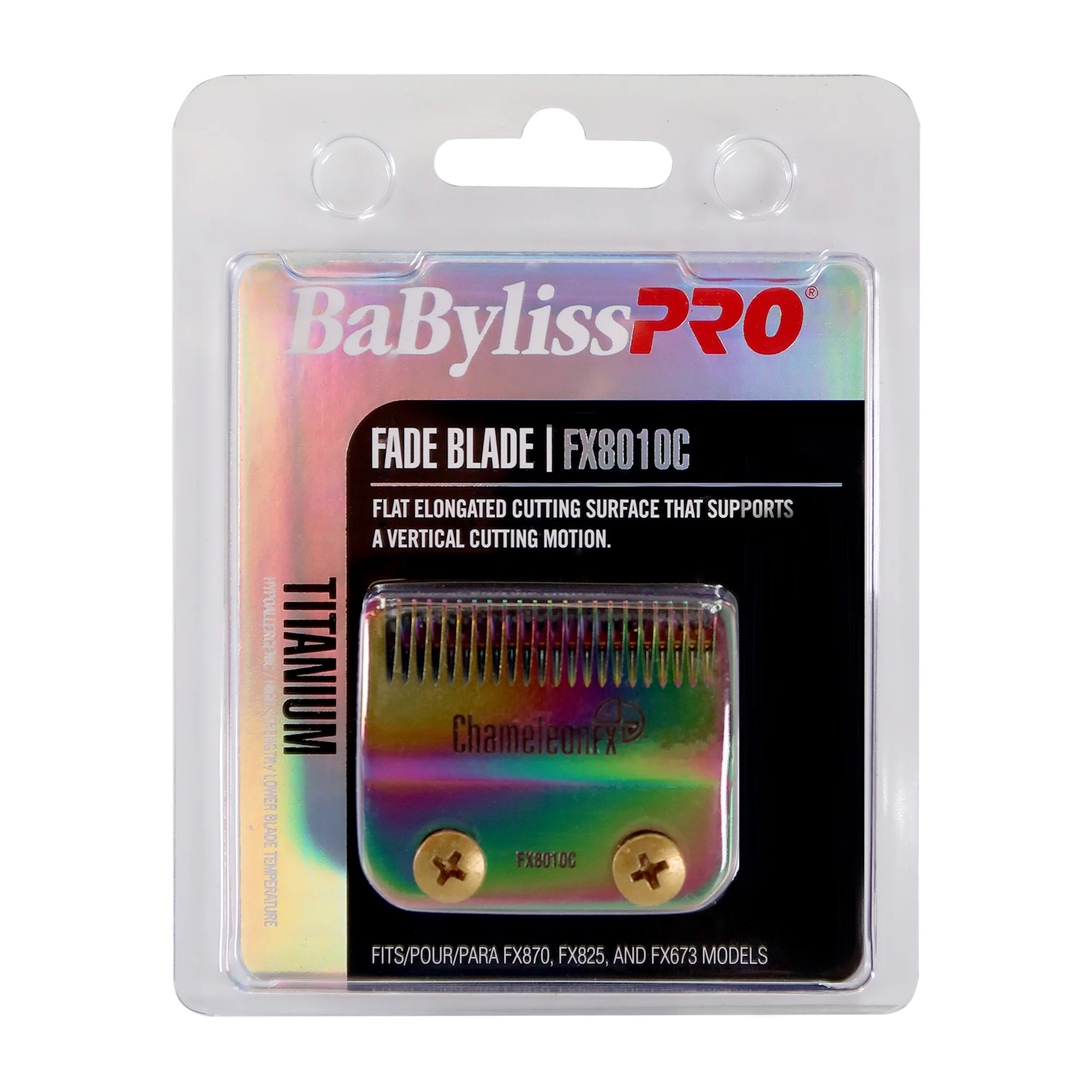 2x BaByliss Pro Replacement Titanium Fade Blade #FX8010C Fits for FX870, FX825 and FX673 Models with BaByliss Pro Barberology Knuckle Neck Brush - Image 2