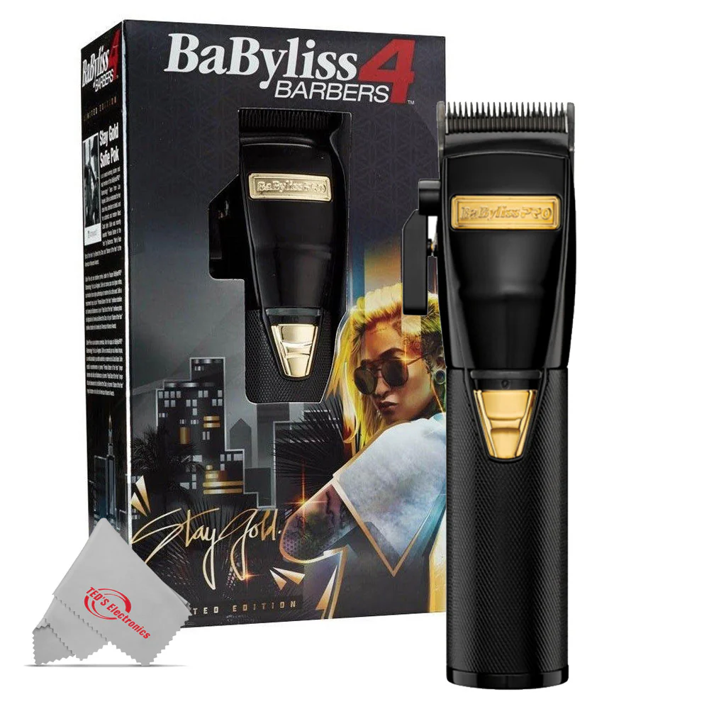 BaByliss PRO Black Cordless Clipper FX870BN Black & Gold BlackFX + BaBylissPRO BLACKFX High-Performance Turbo Dryer + Accessory Kit - Image 2