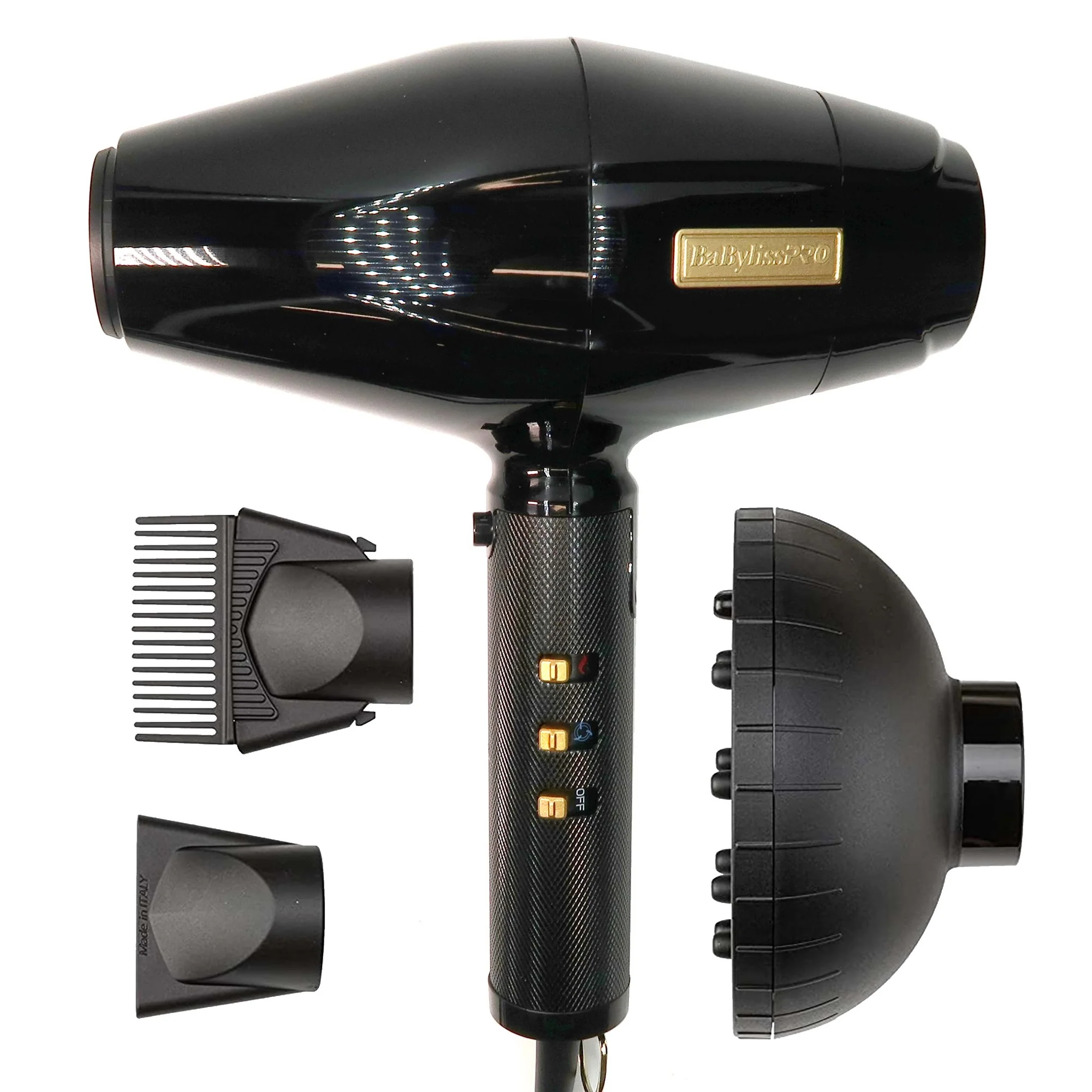 BaByliss Pro BLACKFX High-Performance Turbo Dryer with BaByliss Pro Porcelain Ceramic Marcel Curling Iron 3/4" #BP75MUC - Image 2