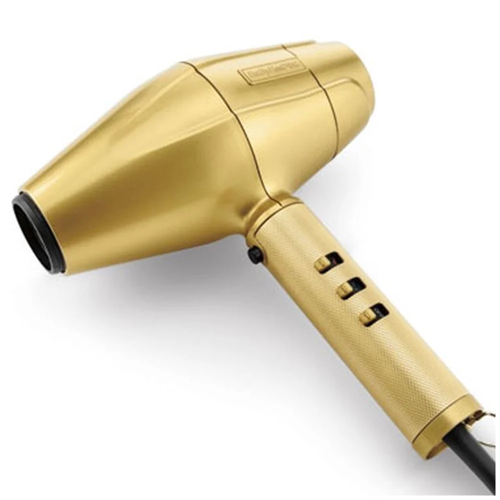 BaByliss Pro FXBDG1 GoldFX High Performance Turbo Dryer with FXONE GOLDFX Interchangeable-Battery Shaver FX79FSG and Barber Apron - Image 3
