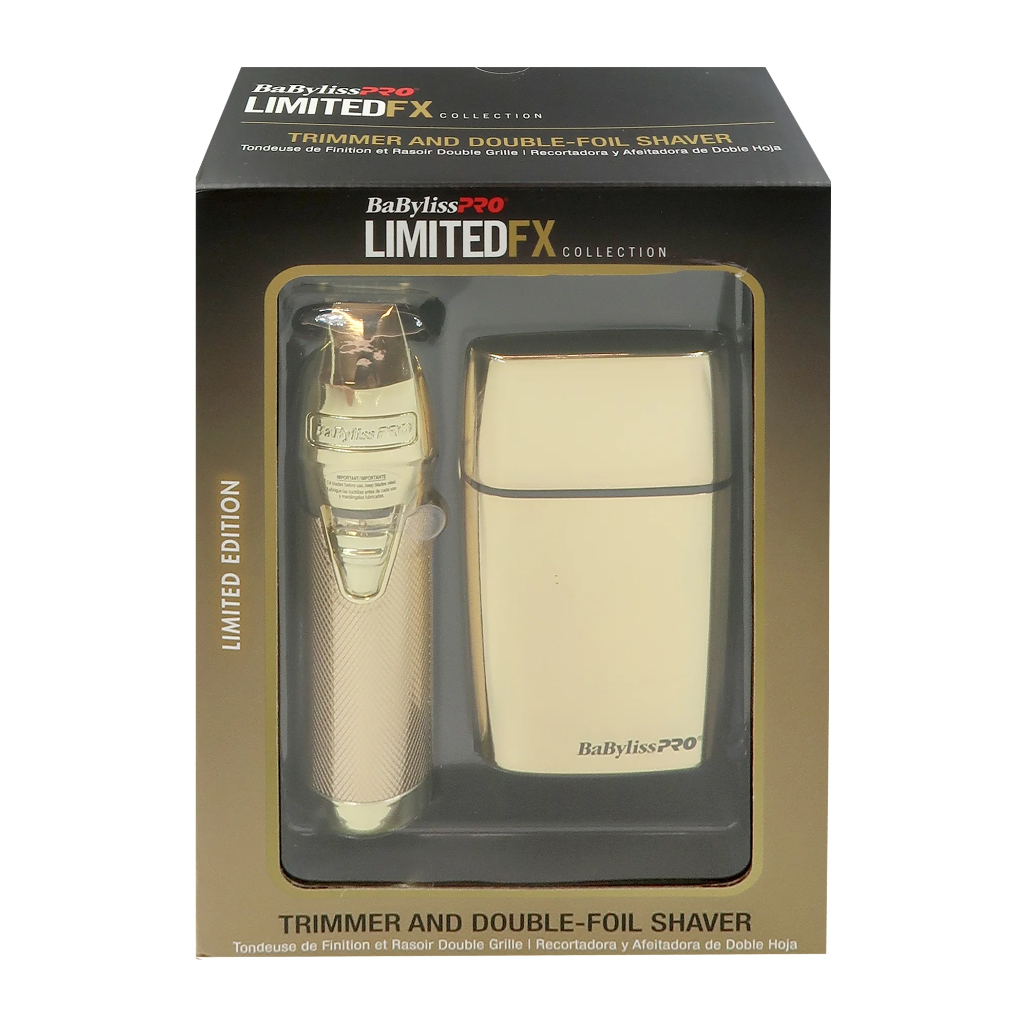 BaByliss Pro LIMITEDFX Collection Trimmer and Double Foil Shaver Gold #FXDUOFS2TG with BaByliss Pro Metal Comb Set 9" and 7.5" Comb Gold + Barber Apron - Image 8