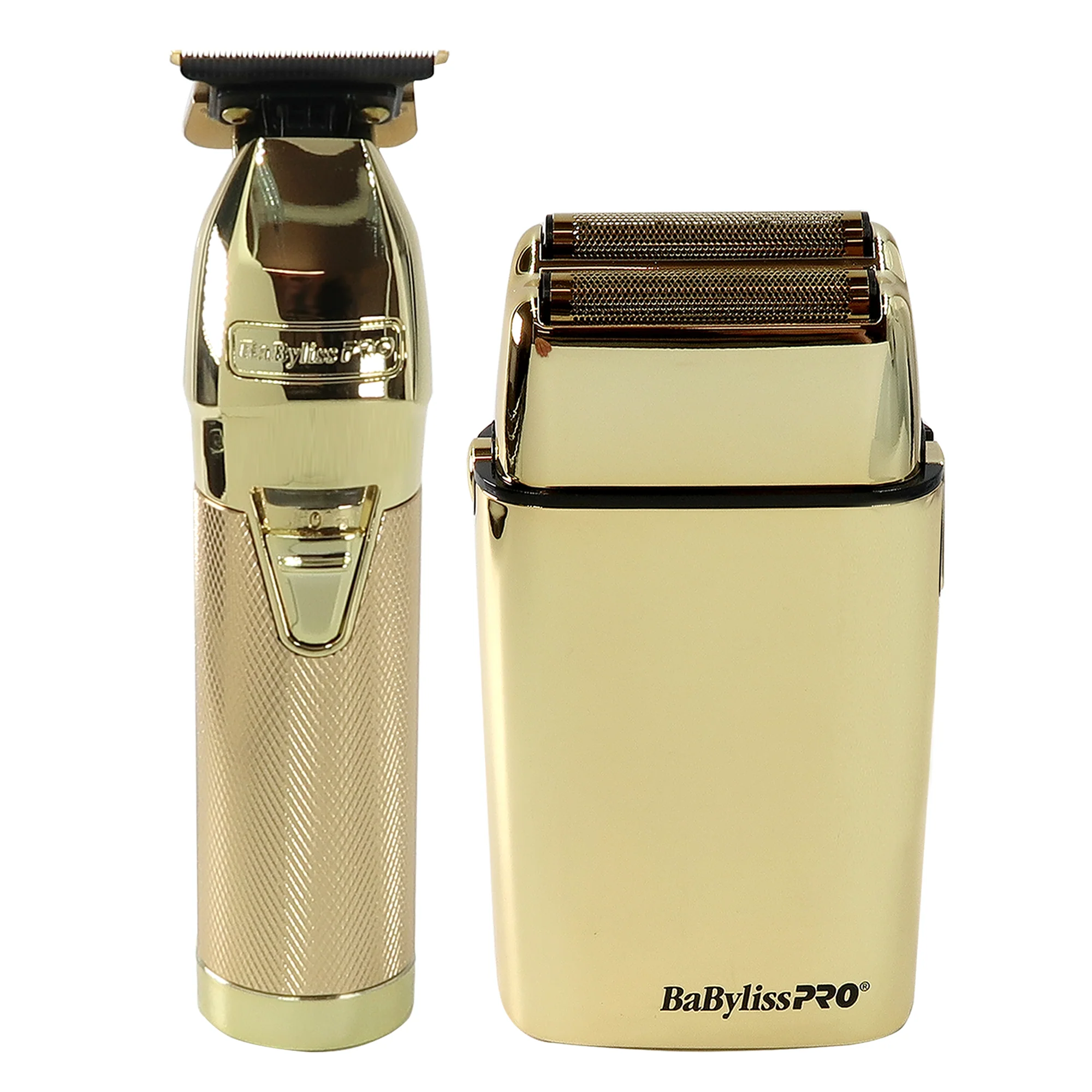 BaByliss Pro LIMITEDFX Collection Trimmer and Double Foil Shaver FXDUOFS2TG with Babyliss Pro Gold FX707G2 Replacement Deep Tooth T-Blade 2.0MM + 9" and 7.5" Comb - Image 2