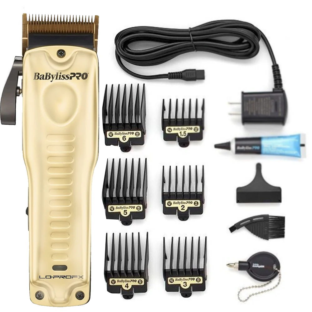 BaByliss Pro Limited Edition LO-PROFX Clipper & Trimmer Gift Set (GOLD) with Comb - Image 5