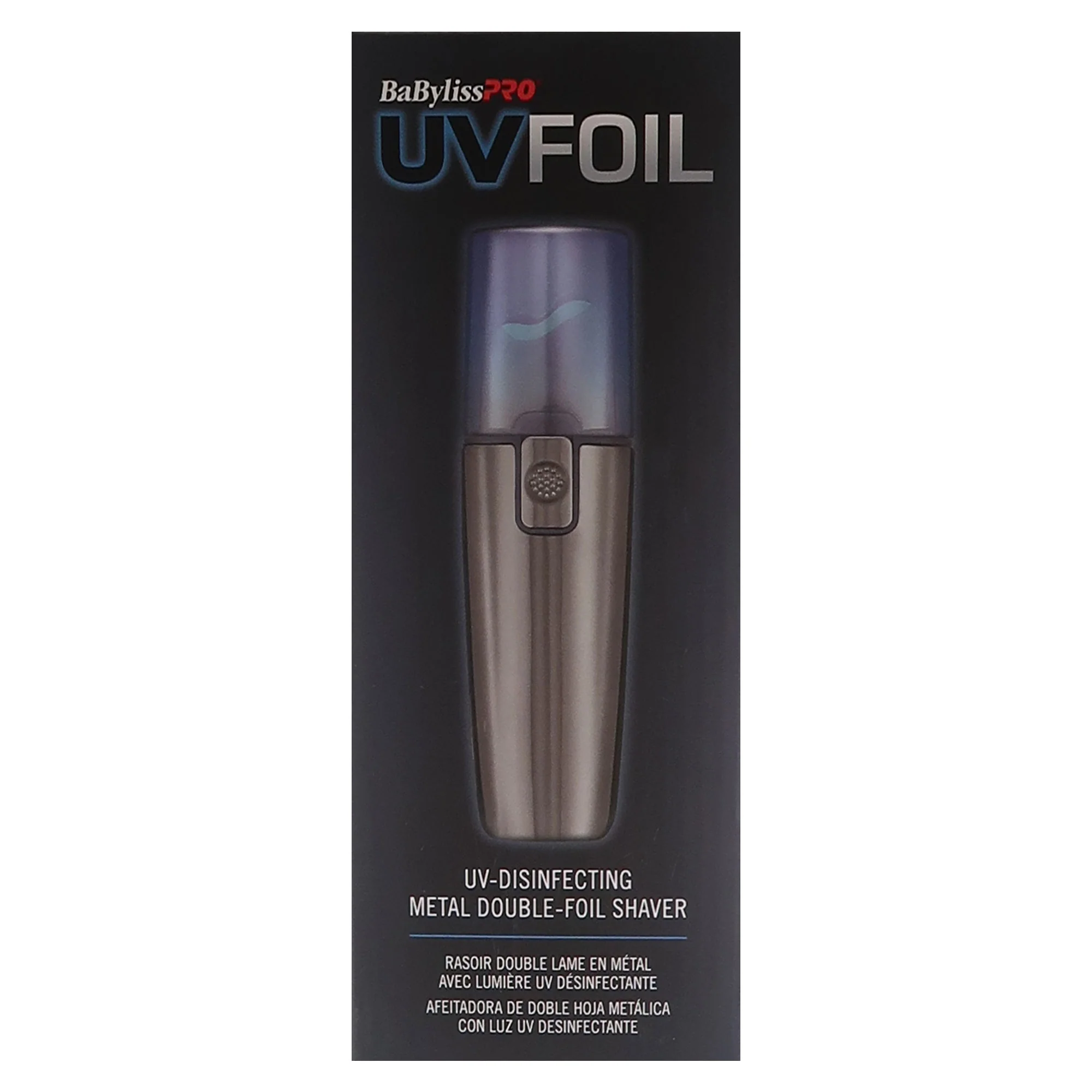 BaByliss Pro UVFOIL UV-Disinfecting Metal Double Foil Shaver #FXLFS2 (Black) with BaByliss Pro Barberology Foil Shaver Storage Case (Black) - Image 5