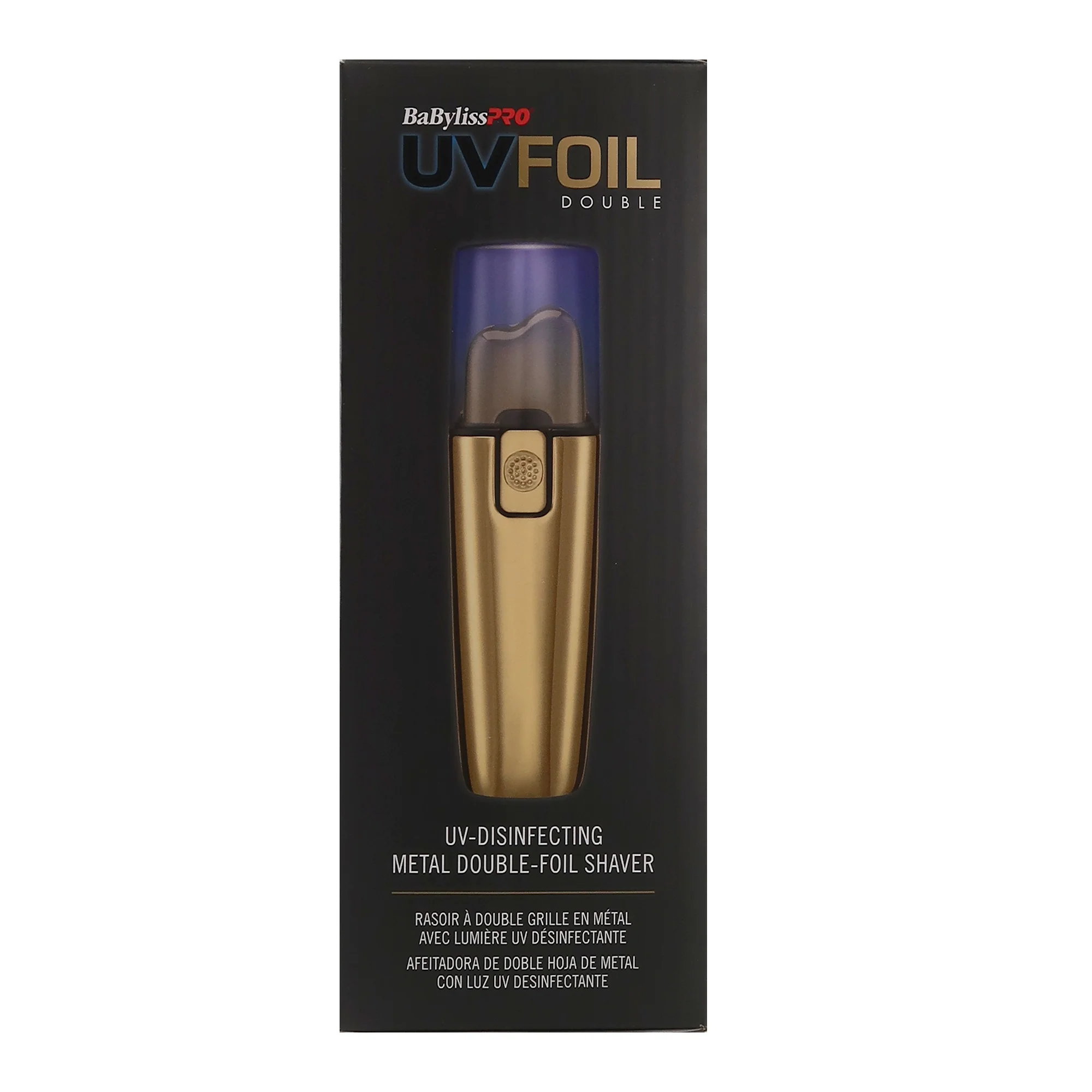 BaByliss Pro UVFOIL UV-Disinfecting Metal Double Foil Shaver FXLFS2G (Gold) with BaByliss Pro Foil Shaver Storage Case - Image 6