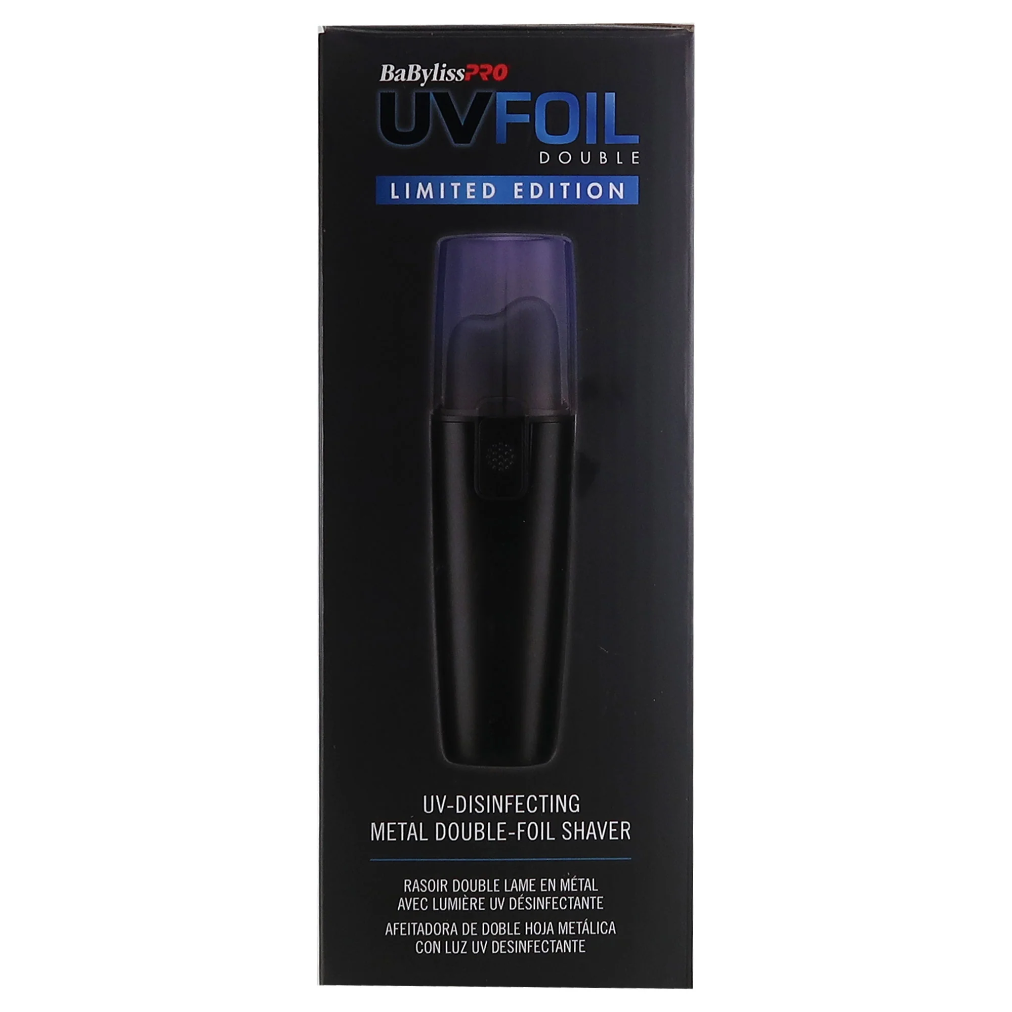 BaByliss Pro LIMITED EDITION UVFOIL UV-Disinfecting Metal Double Foil Shaver FXLFS2MB (Matte Black) with Barbers Basic Bundle - Image 5