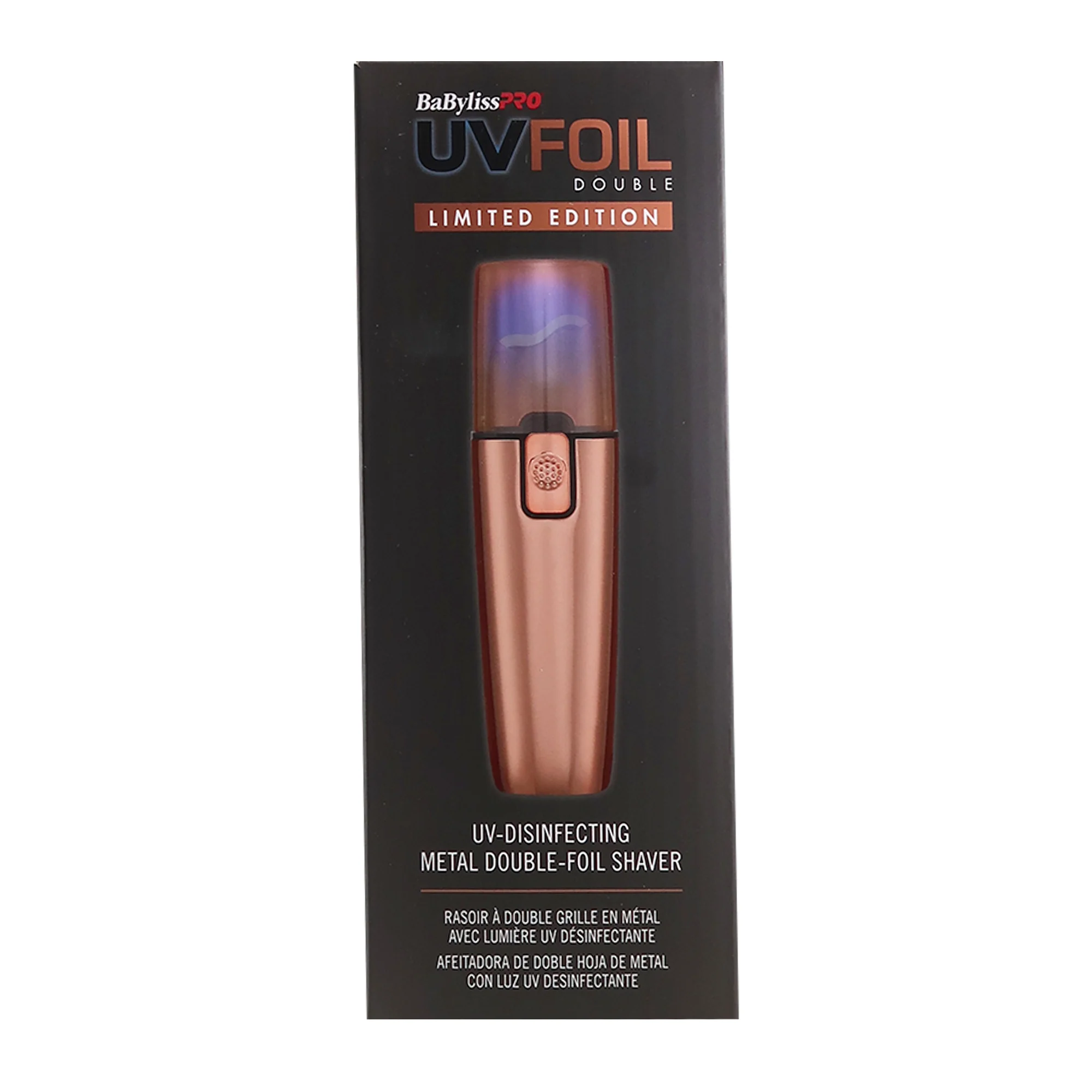 BaByliss Pro LIMITED EDITON UVFOIL UV-Disinfecting Metal Double Foil Shaver FXLFS2RG (Rose Gold) with BaByliss Pro Barberology Foil Shaver Storage Case - Image 6