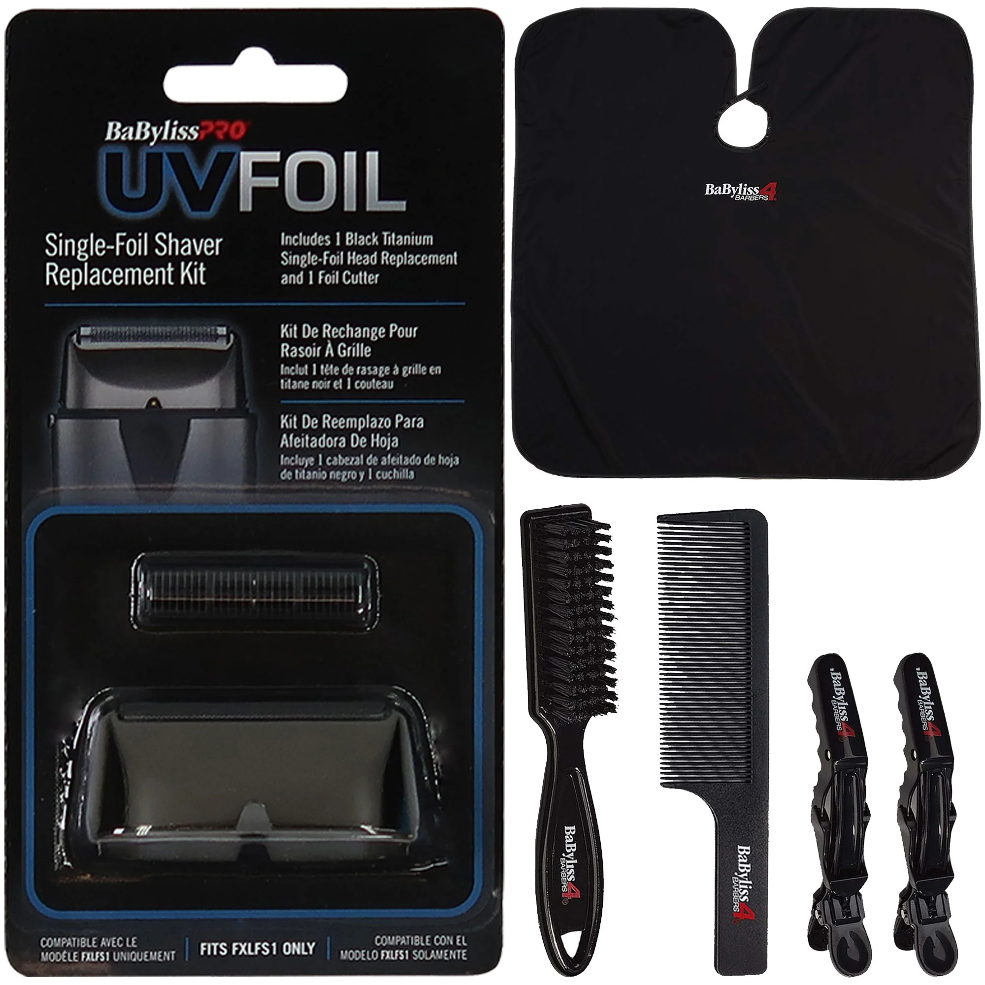 BaByliss Pro UVFOIL Single-Foil Shaver Replacement Kit #FXLRF1 Essential Barber Kit