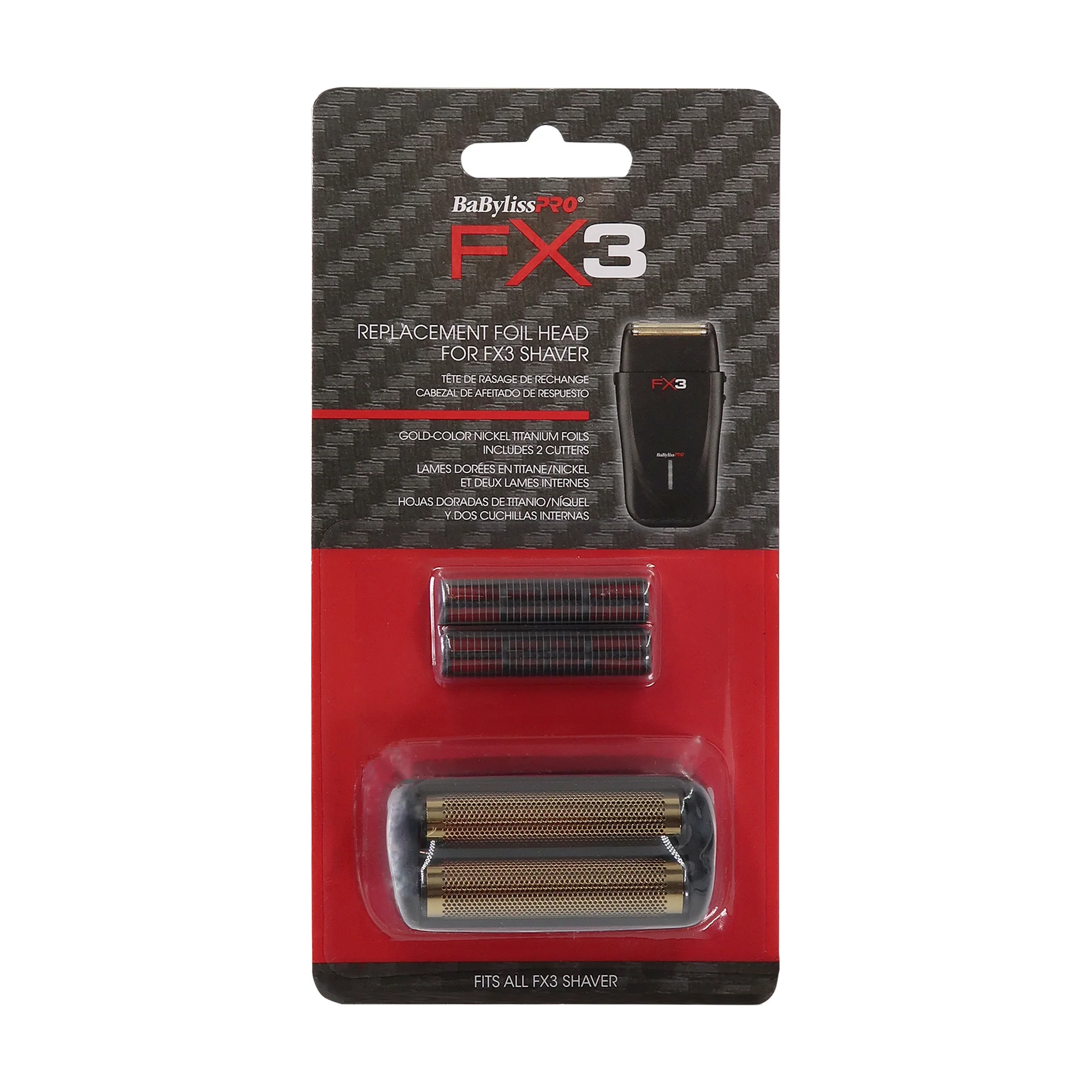 BaByliss Pro FX3 Professional High-Speed Foil Shaver - Black FXX3SB with BaByliss Pro FX3 Replacement Foil Head for FX3 Shaver FXX3RFB with Neck Brush Red - Image 9