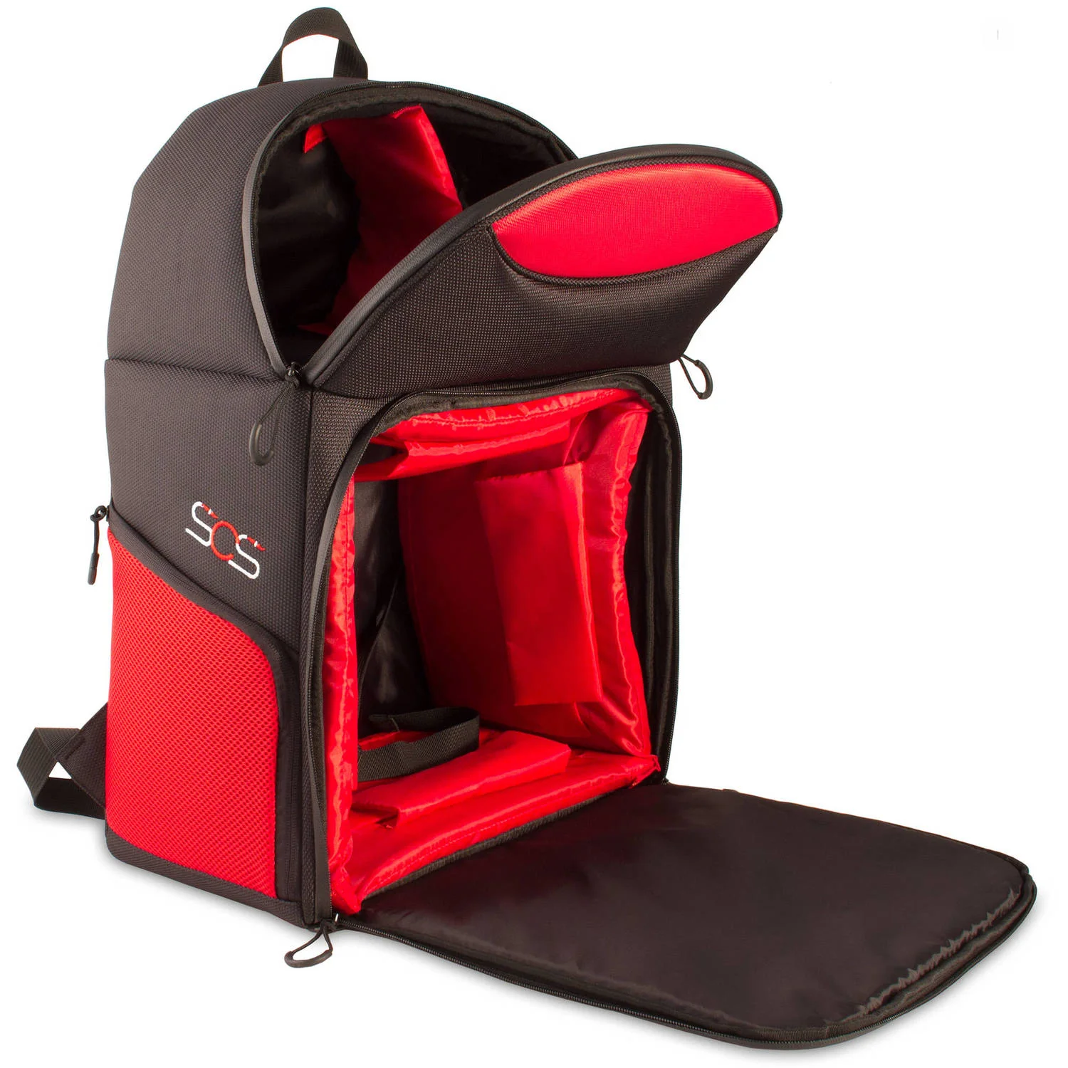 Bower Sky Capture Series Quadcopter Drone Backpack for DJI Phantom 4 Phantom 3 Standard Advanced Professional Phantom 1 2 Black / Red - Image 4