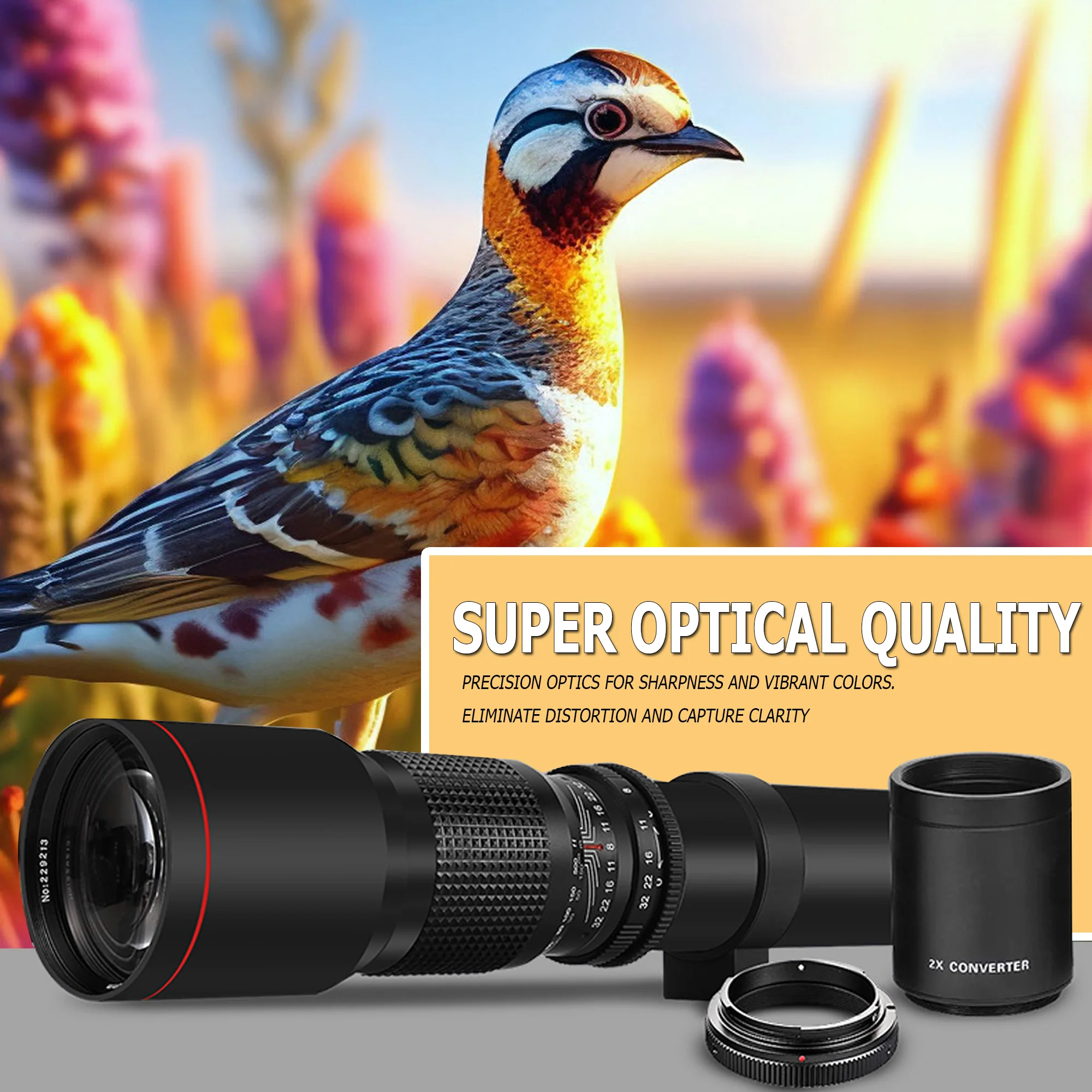 500mm/1000mm f/8 Manual Super Telephoto Lens for Canon EOS R100 R10 R50 R6 R7 EOS R RP - Image 5