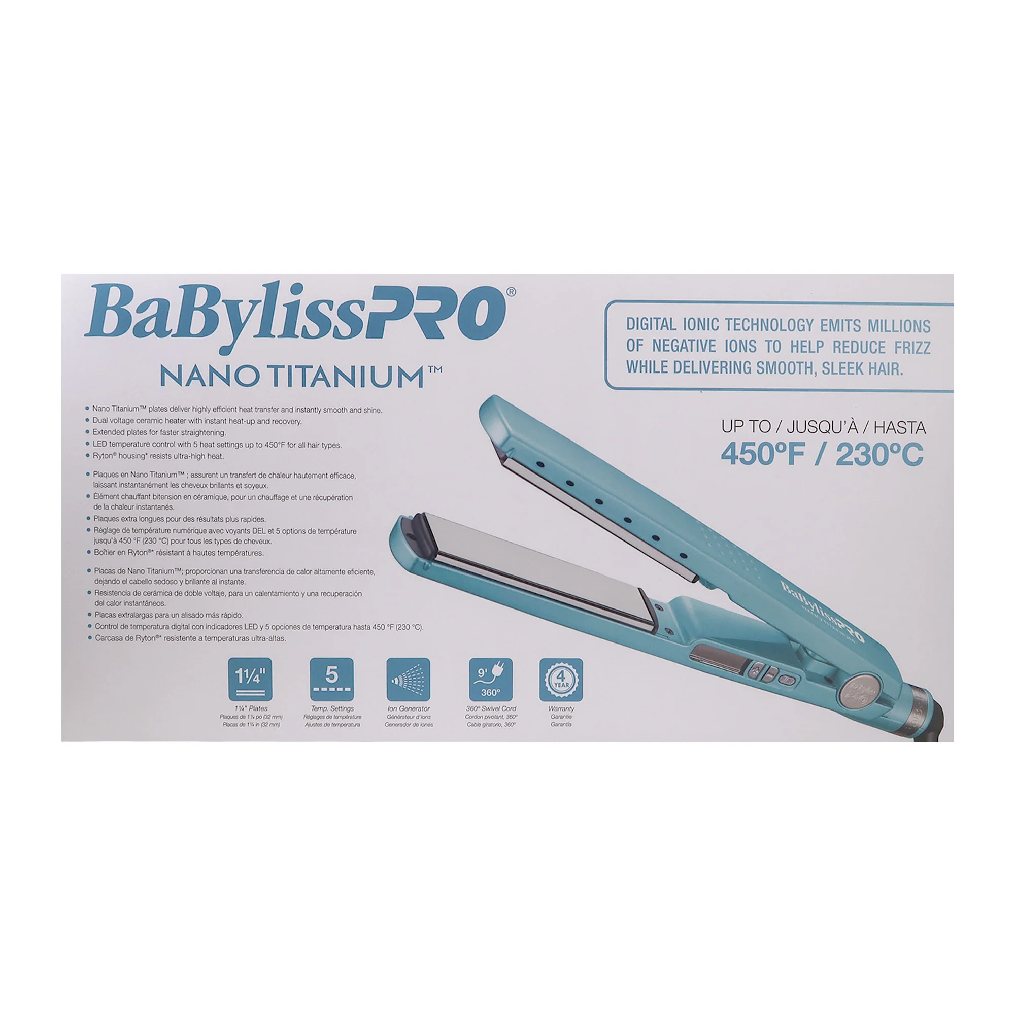 BaByliss Pro Nano Titanium Digital Ionic Flat Iron 1¼" #BNT4091TUC (Dual Voltage) - Image 6