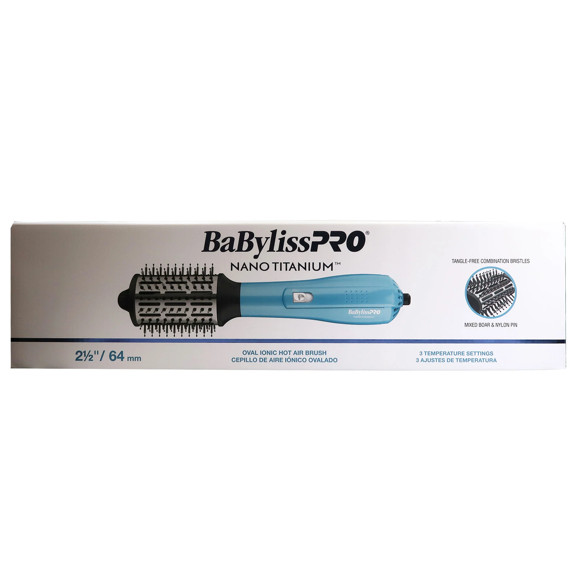 BaByliss Pro Nano Titanium Oval Ionic Hot Air Brush - 2-1/2" #BNTHB250 - Image 4