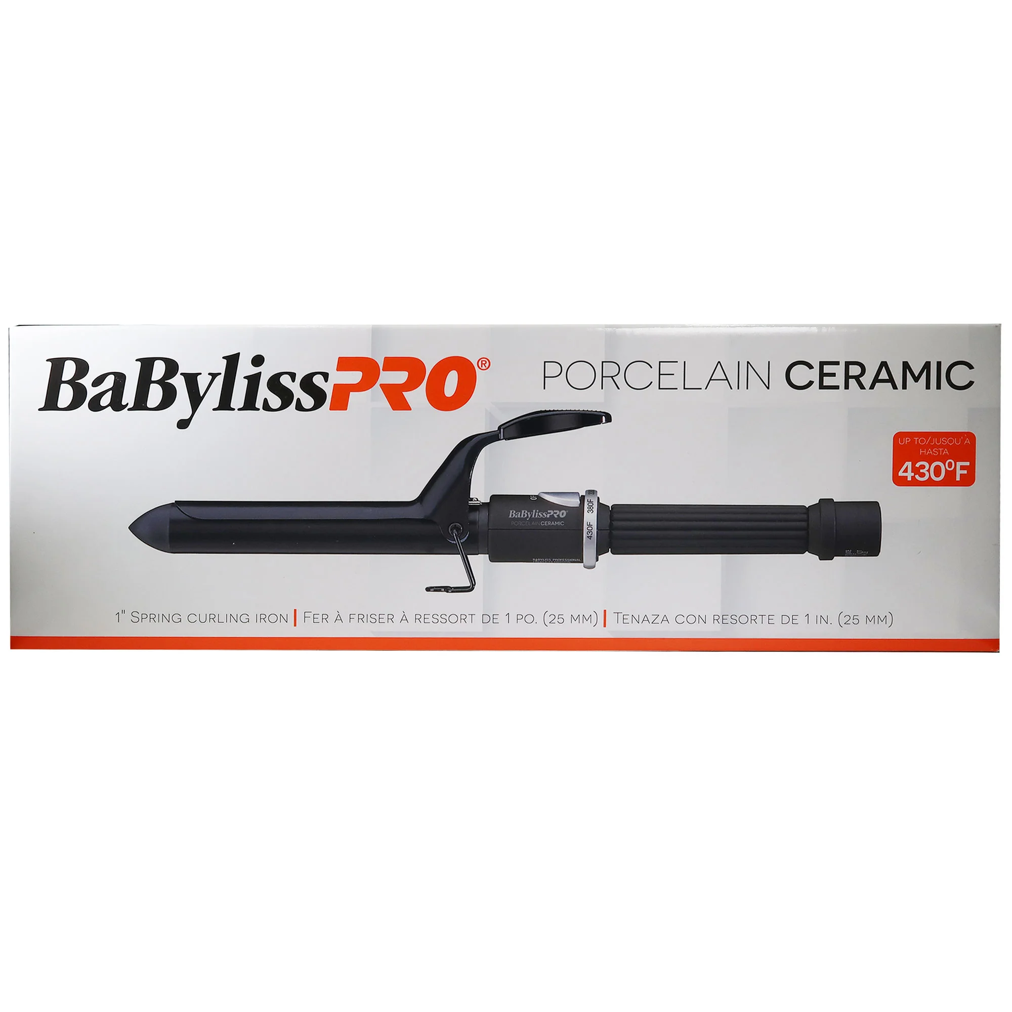 BaBylissPRO Porcelain Ceramic 1" Spring Curling Iron - Image 3