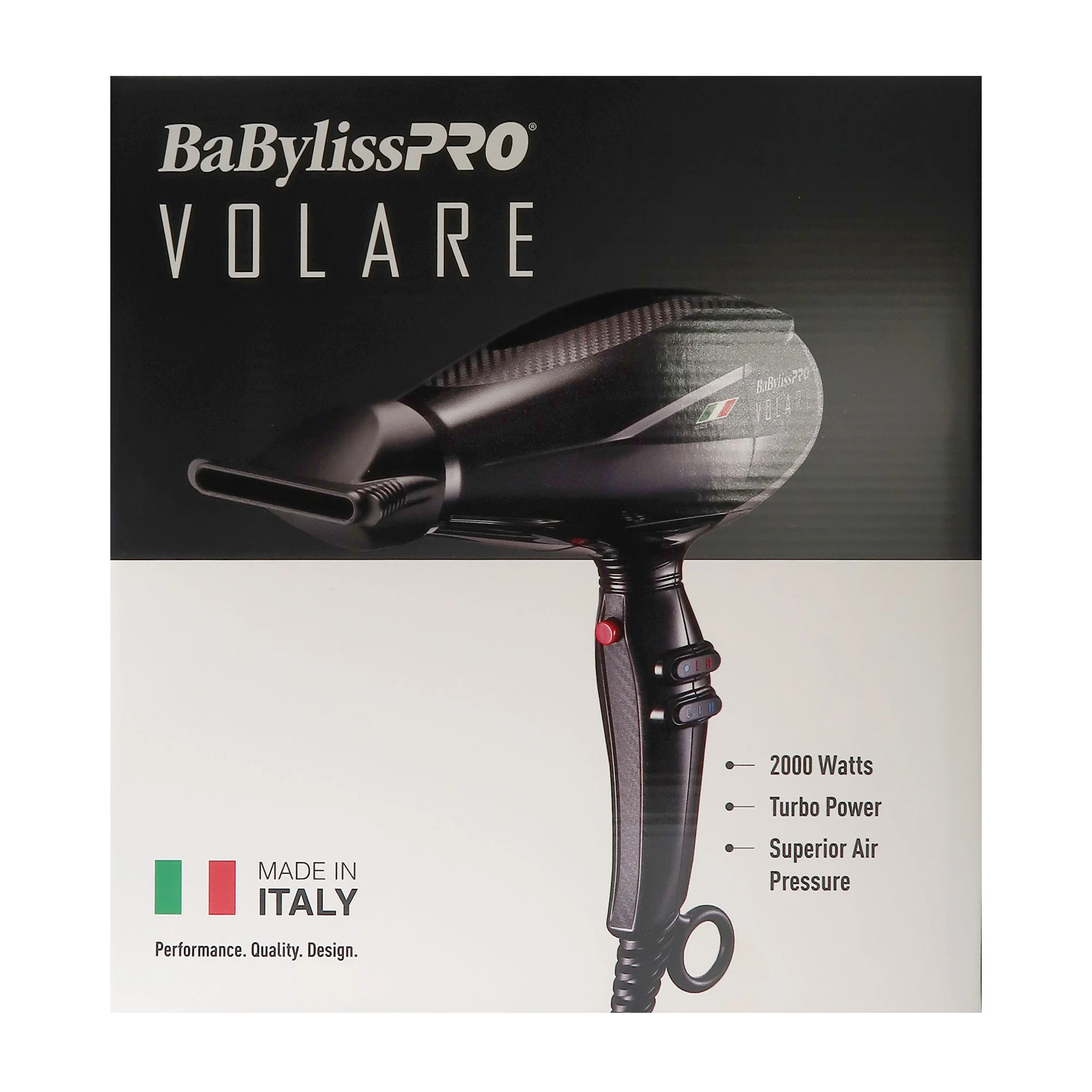 BaByliss Pro Volare Nano Titanium Professional Quality Italian Performance Hair Dryer 2000-Watt Blow Dryer (Black) #BVOL1 - Image 5