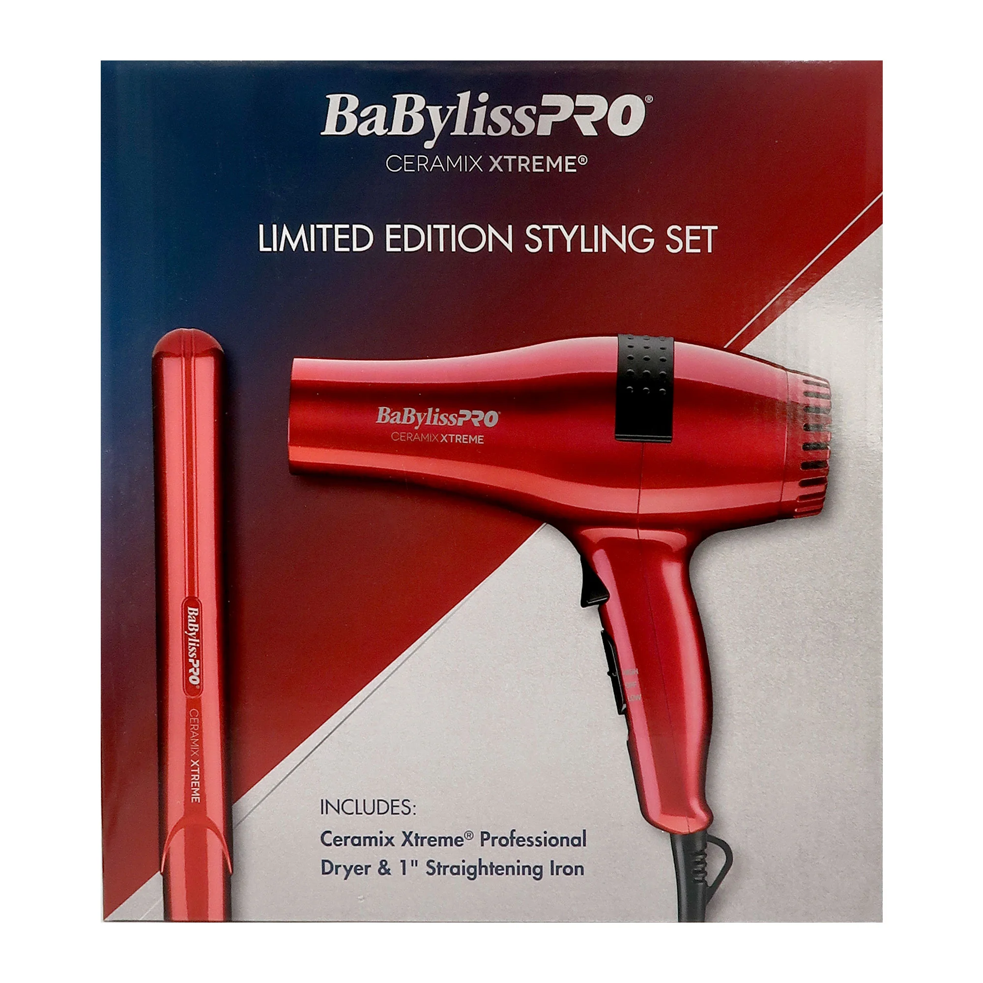 BaByliss Pro Ceramic Xtreme Limeted Edition Styling Set, Dryer & 1" Straightening Iron Red #CEPP1N - Image 7