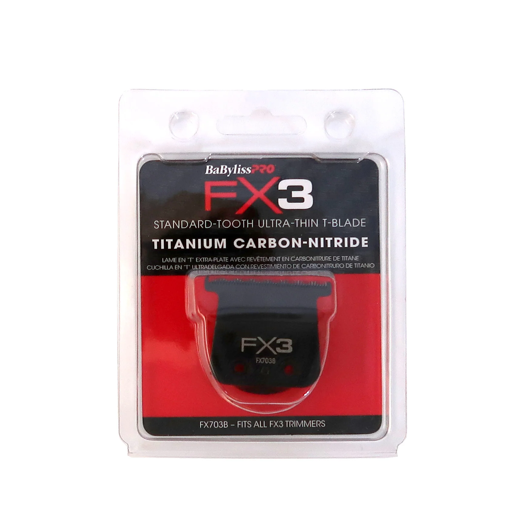 BaByliss Pro FX3 Titanium Carbon-Nitride Standard-Tooth Ultra-Thin Replacement T-Blade #FX703B - Image 2