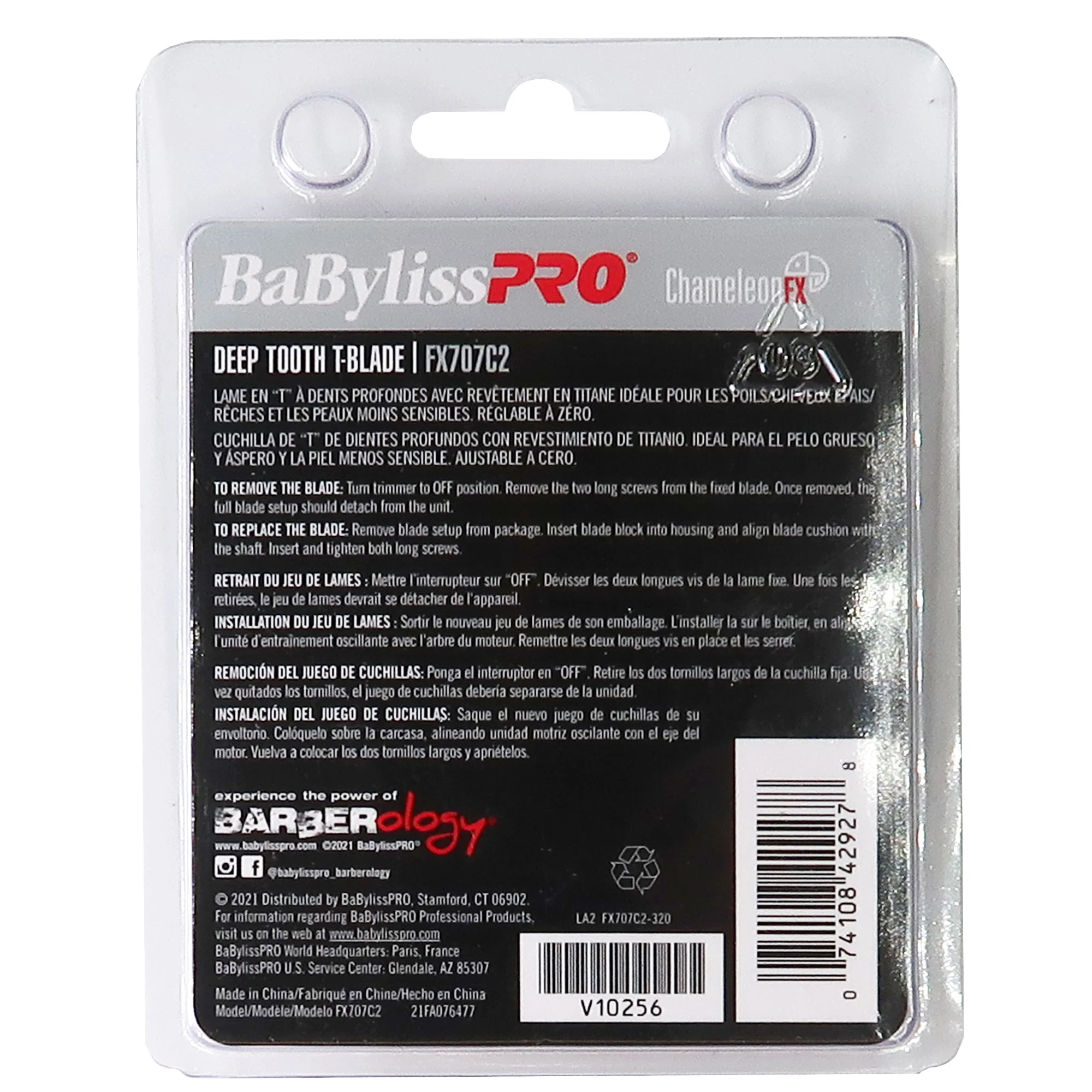 BaByliss Pro Replacement Titanium Deep Tooth T-Blade #FX707C2 - 10 Count - Image 3