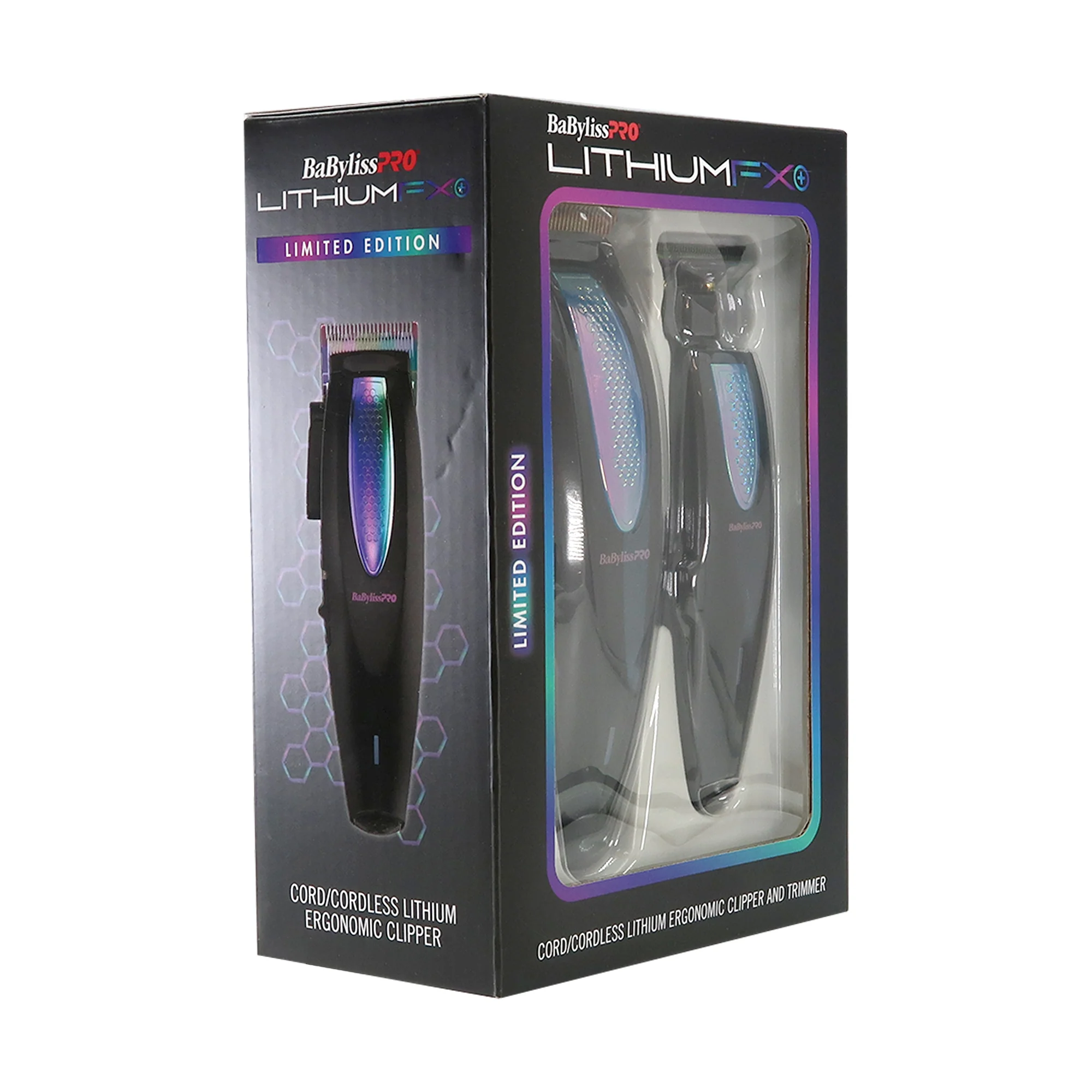 BaByliss Pro LithiumFX Limited Edition Cord/Cordless Clipper & Trimmer Iridescence #FX73HOLPKRB - Image 2