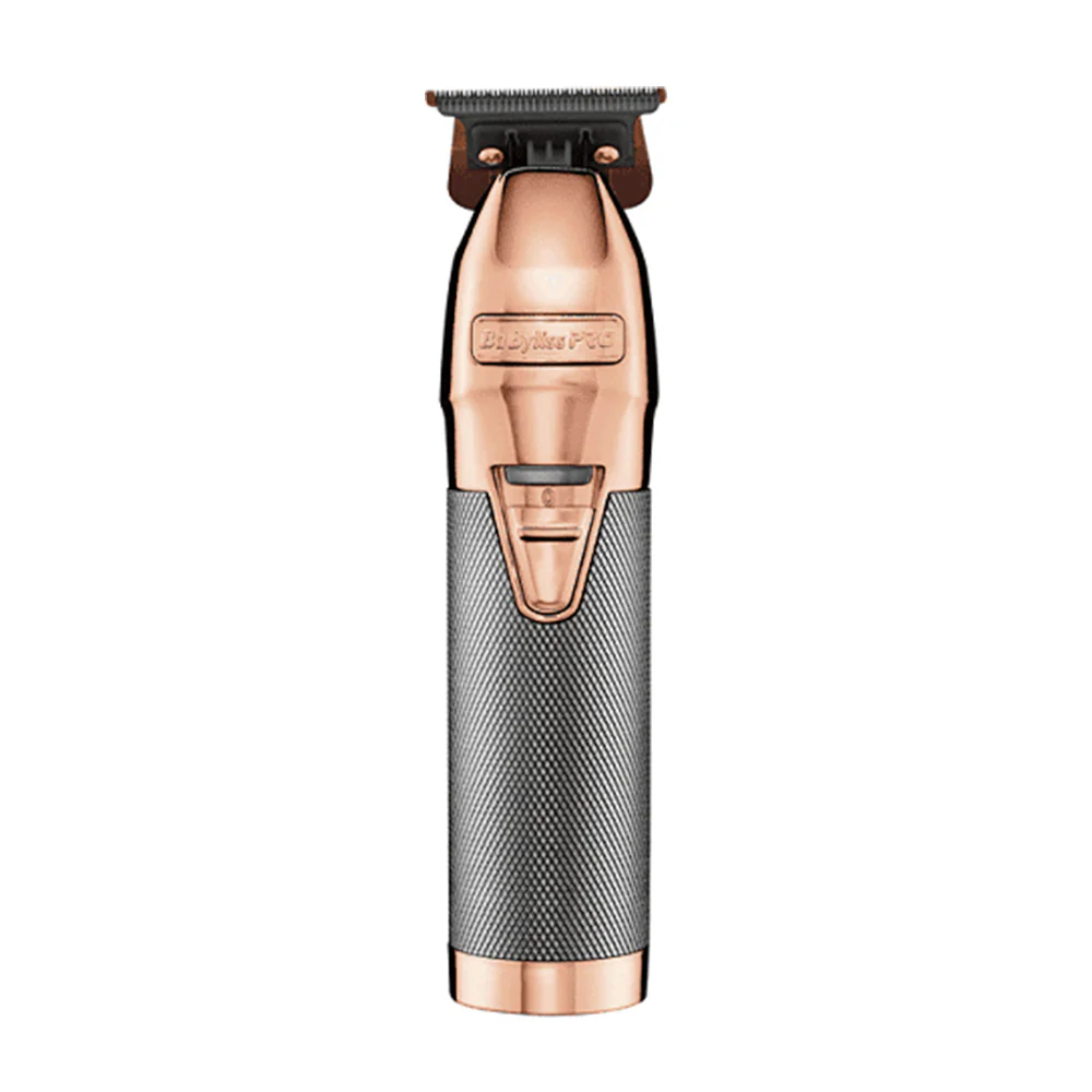 BaByliss PRO FX Skeleton Exposed T-Blade Outlining Cordless Trimmer with Replacement Deep Tooth T-Blade and Wide Tooth Comb Rose Gold - Image 2
