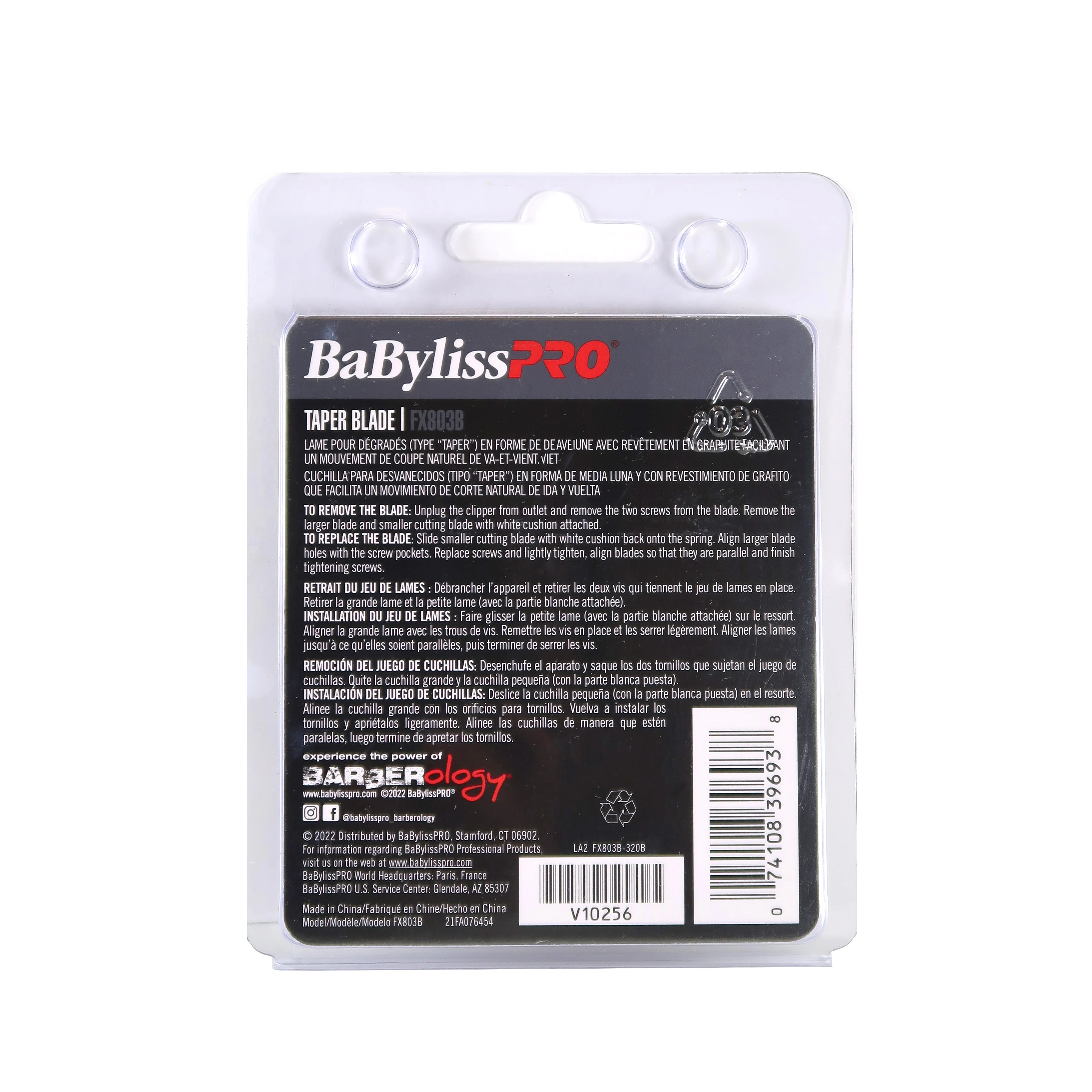 BaByliss Pro Replacement Black Graphite Taper Blade #FX803B Fits FX870, FX825, And FX673 Models - Image 2