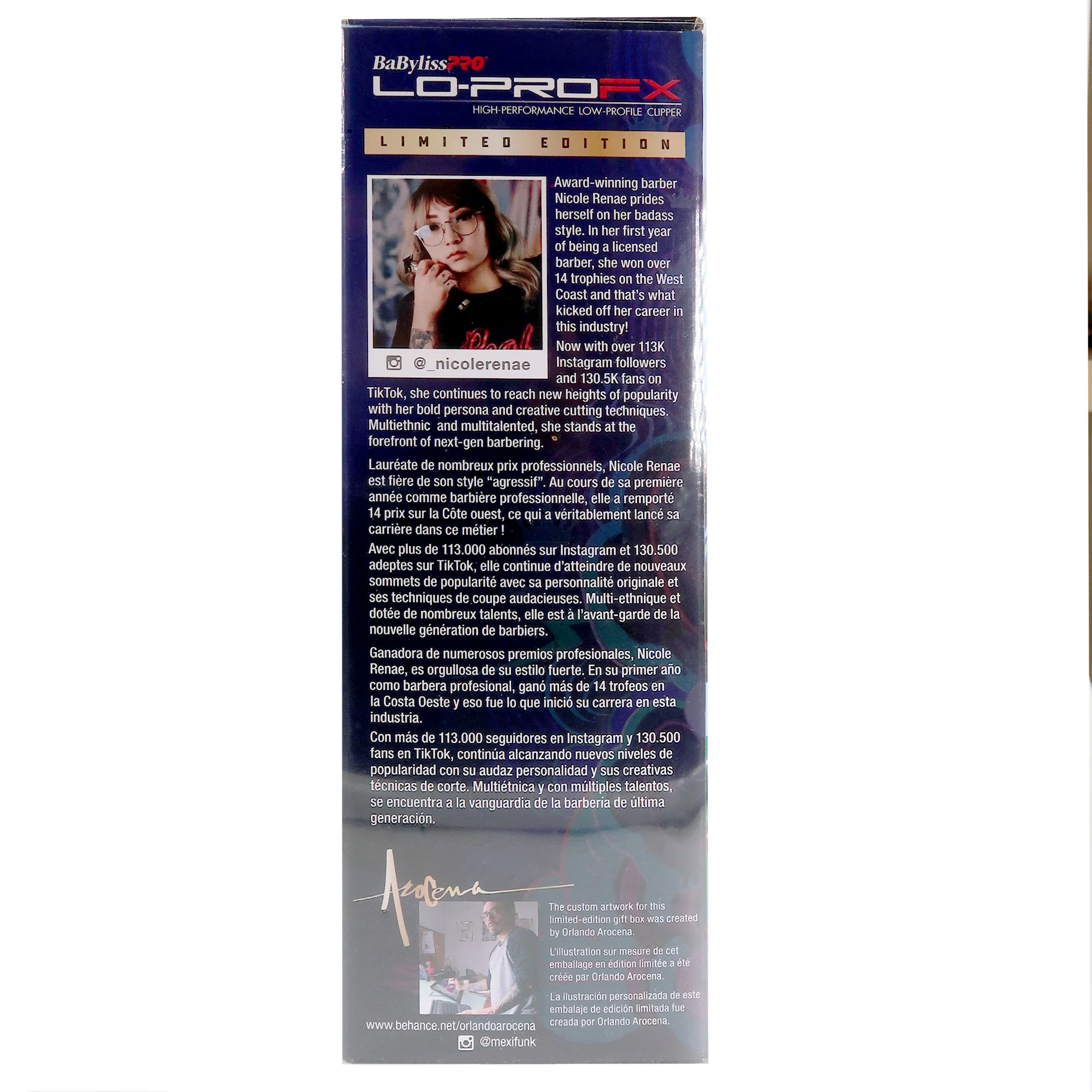 BaByliss Pro Influencer Limited Edition LO-PROFX Cordless Clipper (Nicole Renae) #FX825BI - Image 5