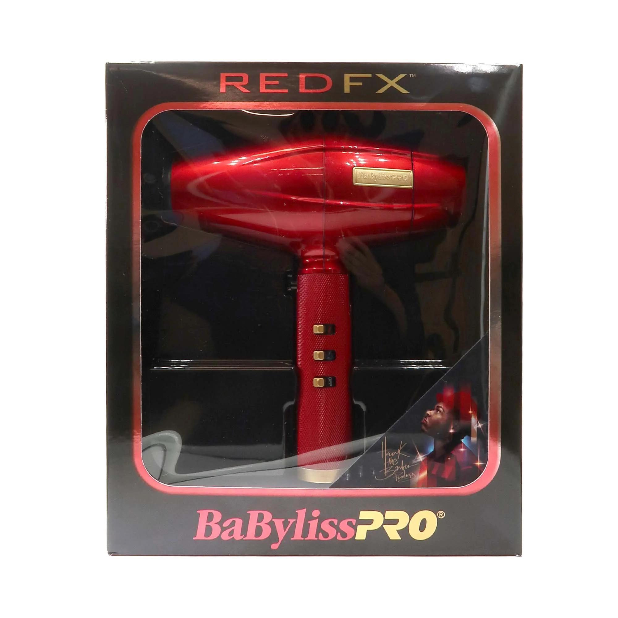 BaByliss Pro Influencer Collection REDFX Dryer - Hawk the Barber Prodigy Red #FXBDR1 - Image 3