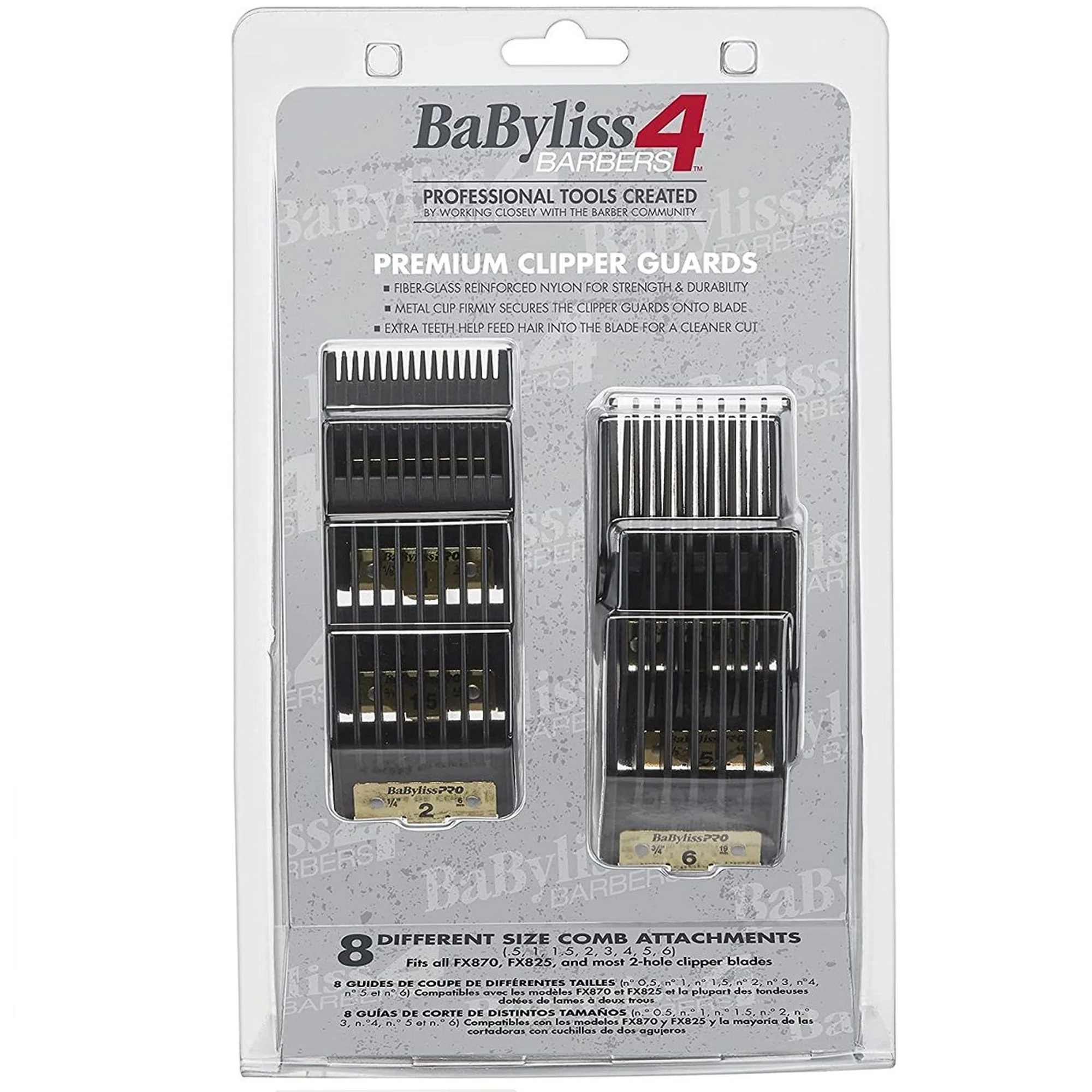 BaByliss 4 Barbers Premium Clipper Guards - 8 Pcs Comb Set Fits All FX870, FX825 #FXPCG - Image 5