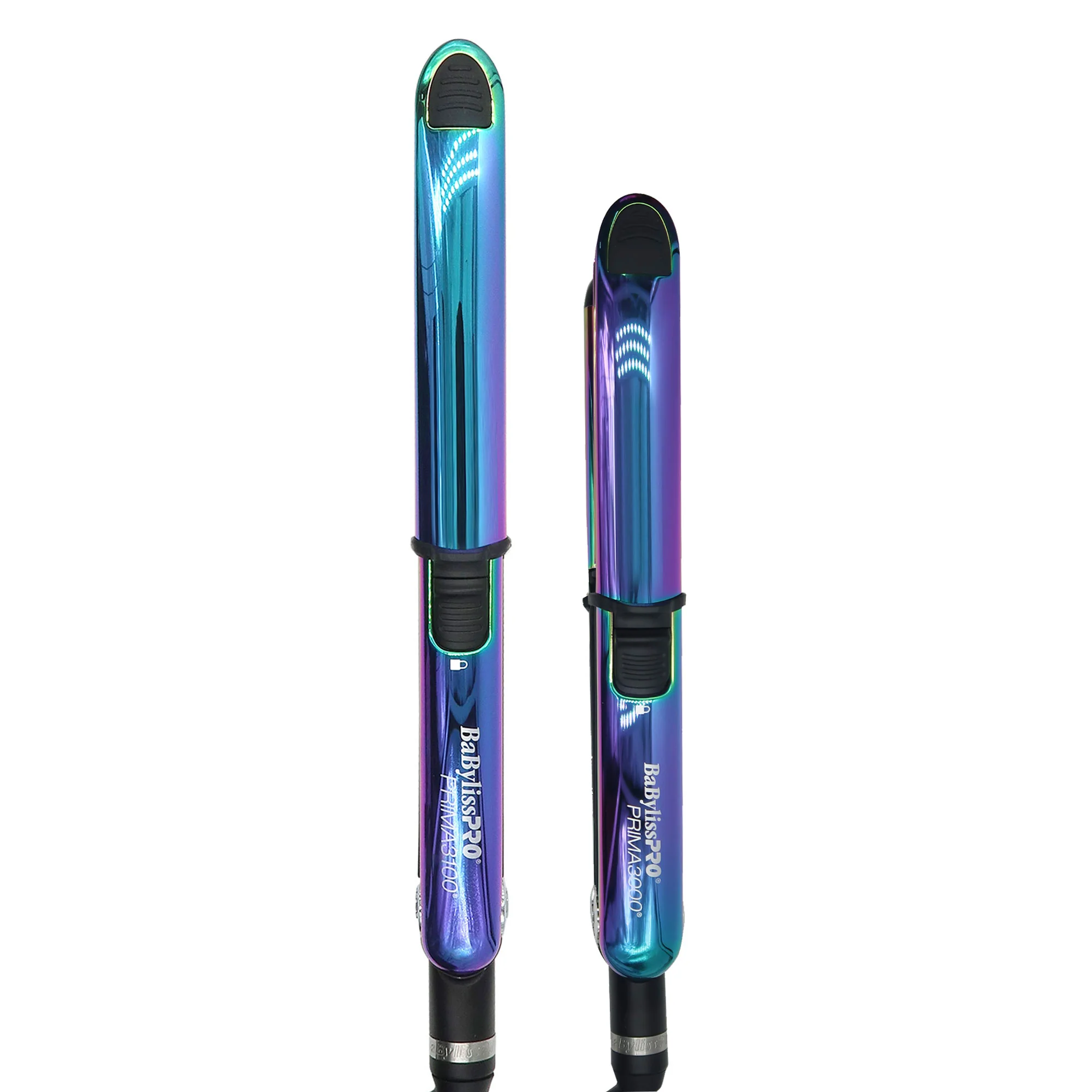 BaByliss Pro Nano Titanium Limited Edition 1" Iridescent Prima Stainless Steel & 3/4" Mini Prima Styling Irons Combo BNTPPRB75 with Ergo-Grip Detangler Brush - Image 3