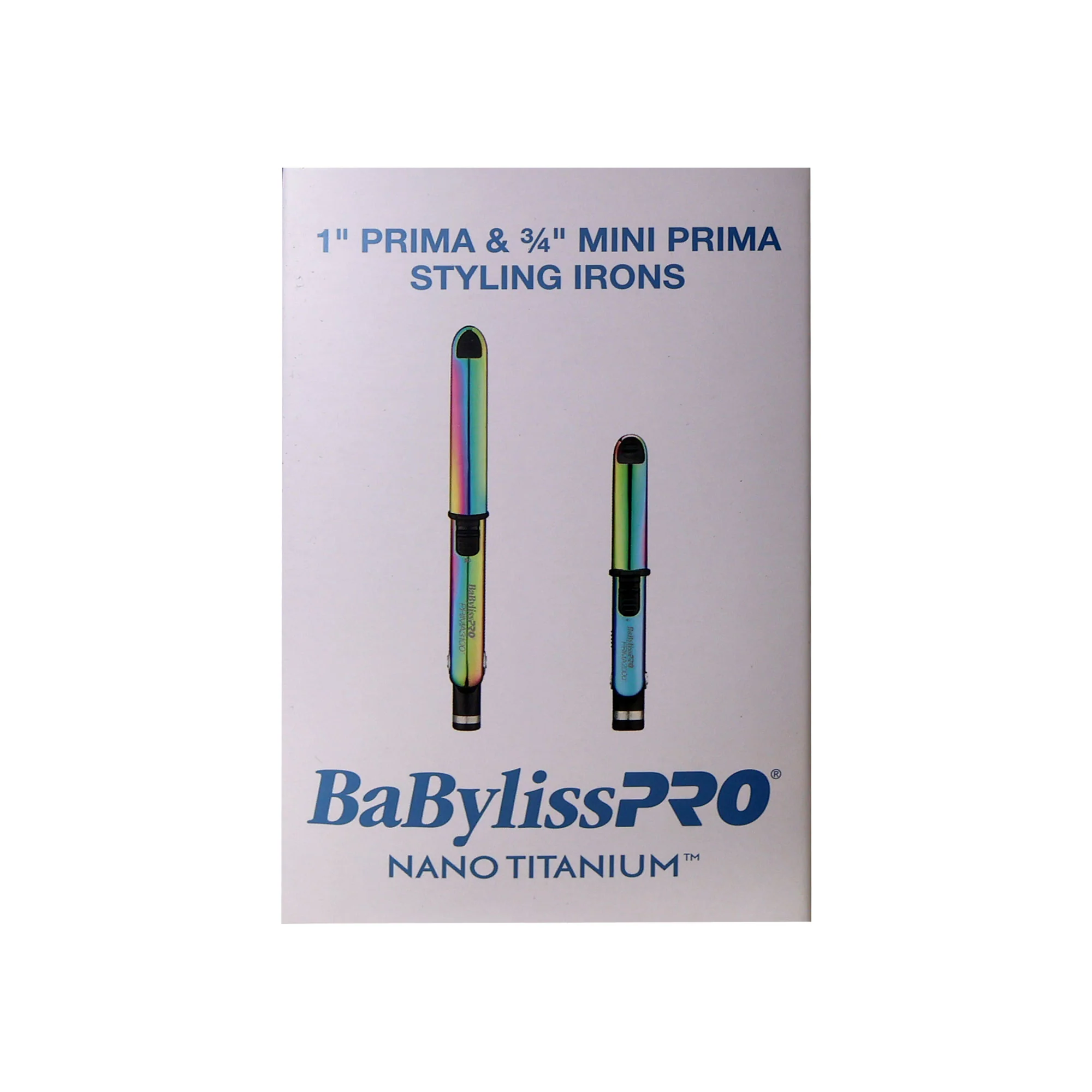 BaByliss Pro Nano Titanium Limited Edition 1" Iridescent Prima Stainless Steel & 3/4" Mini Prima Styling Irons Combo BNTPPRB75 with Ergo-Grip Detangler Brush - Image 8