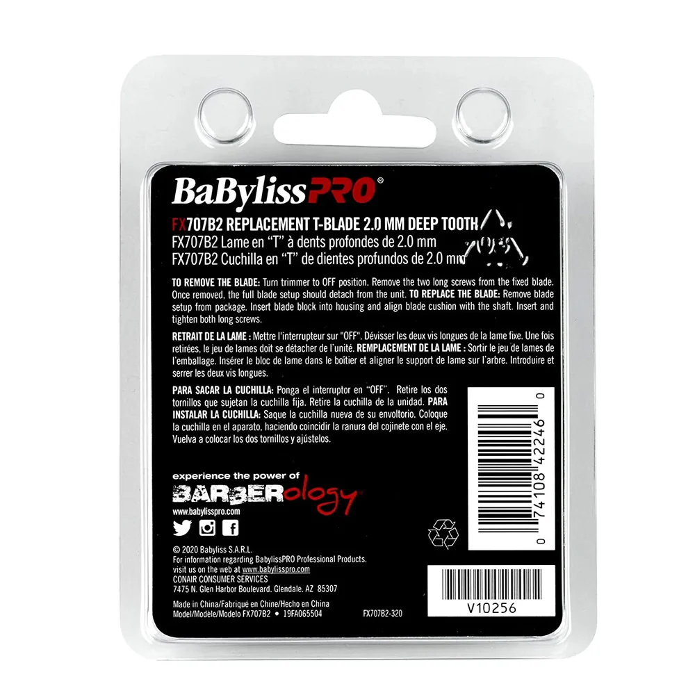 3 Unit BaByliss PRO Deep Tooth Graphite Replacement Blade BB-FX707B2 - Image 4