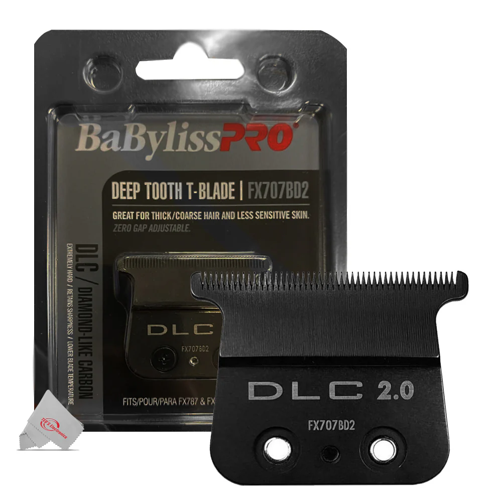 Babyliss Pro DLC 2.0MM Deep Tooth T-Blade FX707BD2 - 3 Packs - Image 2
