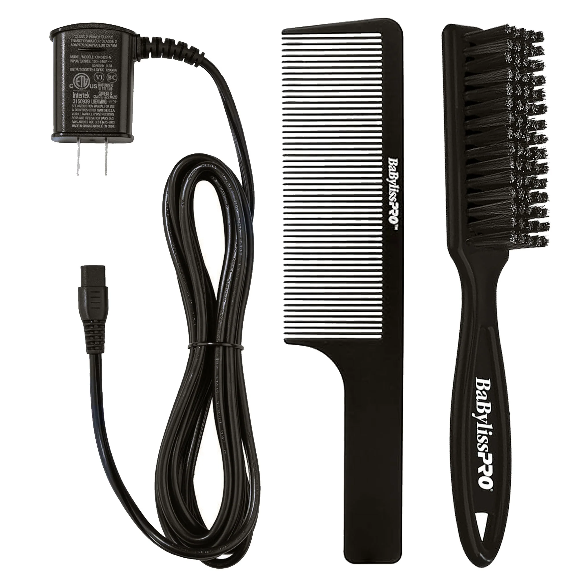 Babyliss Pro Foil Shaver Replacement Power Cord Charger For FXFS2 Double Foil Shaver with Fade Brush and 9" Comb