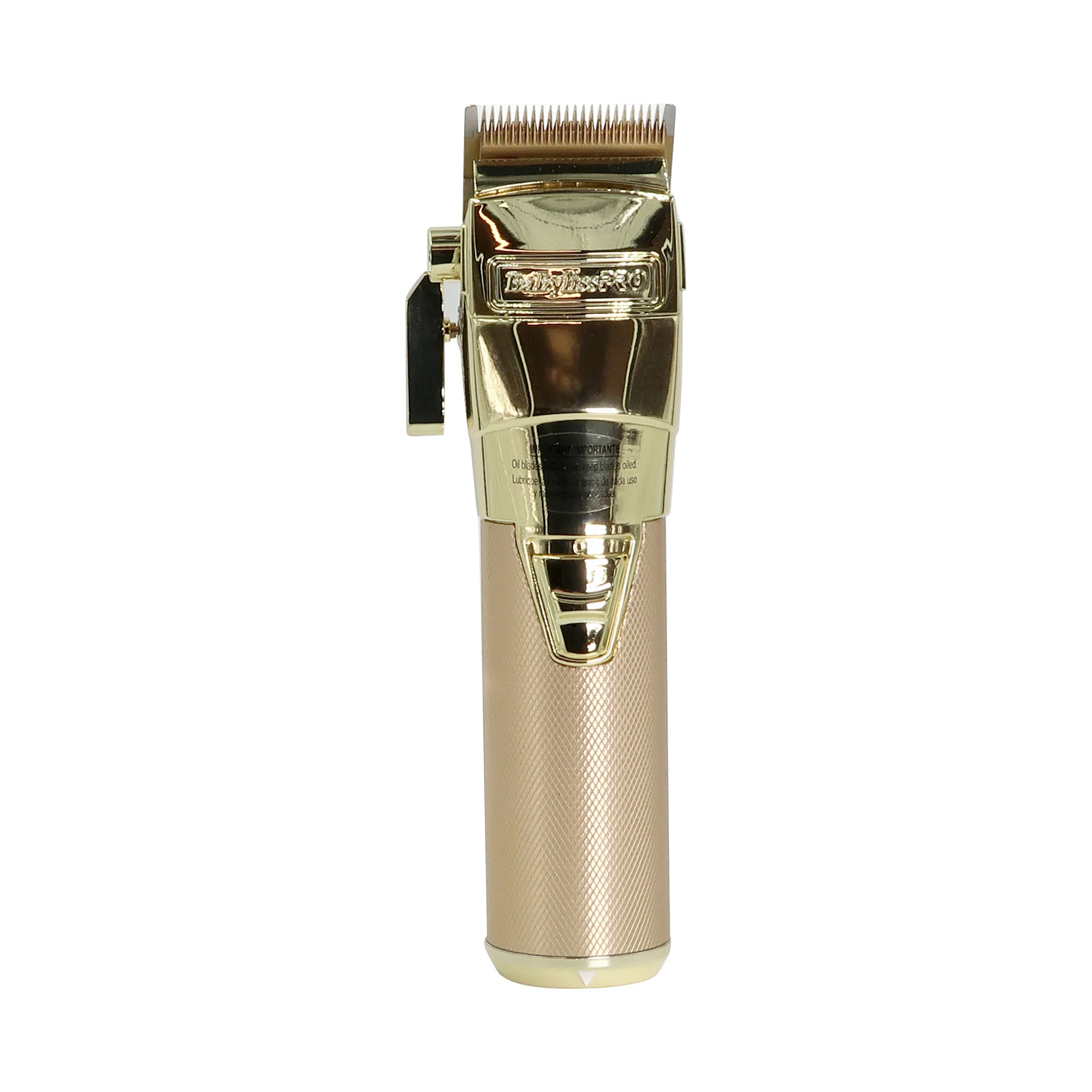 BaByliss Pro FXONE GOLDFX All-Metal Interchangeable-Battery Clipper #FX899G with Babyliss Pro Industrial Barber Apron and Wahl Flat Top Comb White - Image 2