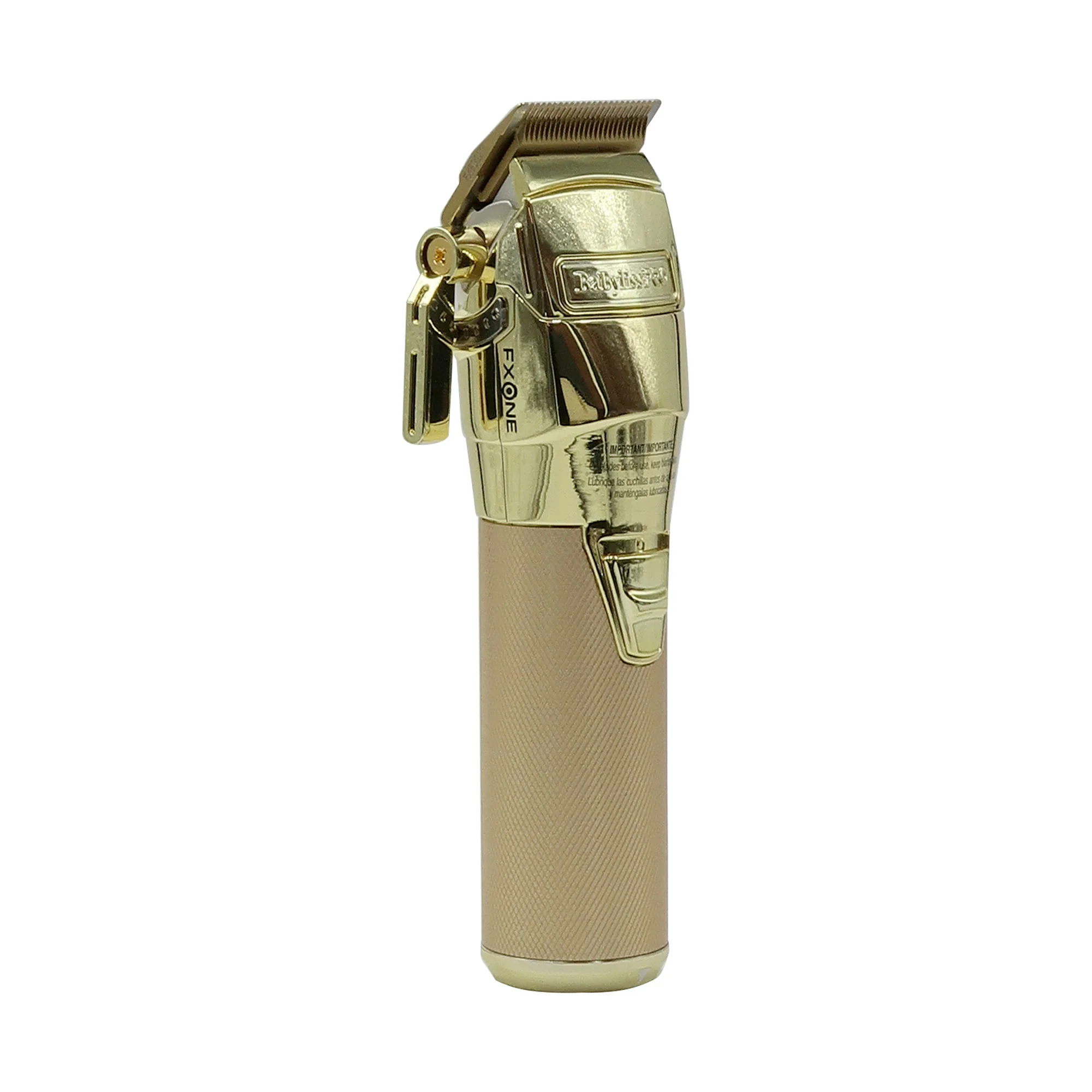 BaByliss Pro FXONE GOLDFX All-Metal Interchangeable-Battery Clipper #FX899G with Babyliss Pro Industrial Barber Apron and Wahl Flat Top Comb White - Image 4