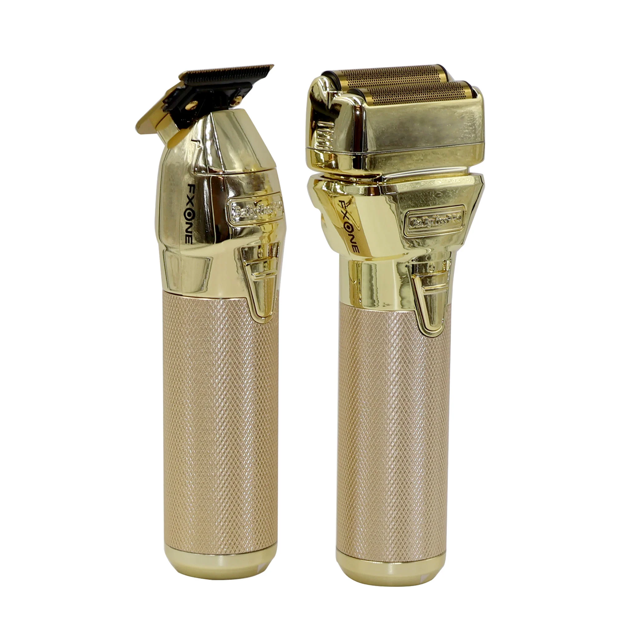 BaByliss Pro FXONE GOLDFX Limited Edition Prepack - Outlining Trimmer and Double Foil Stick Shaver (Gold) FX1FSTGPK Pro Barber Kit - Image 2