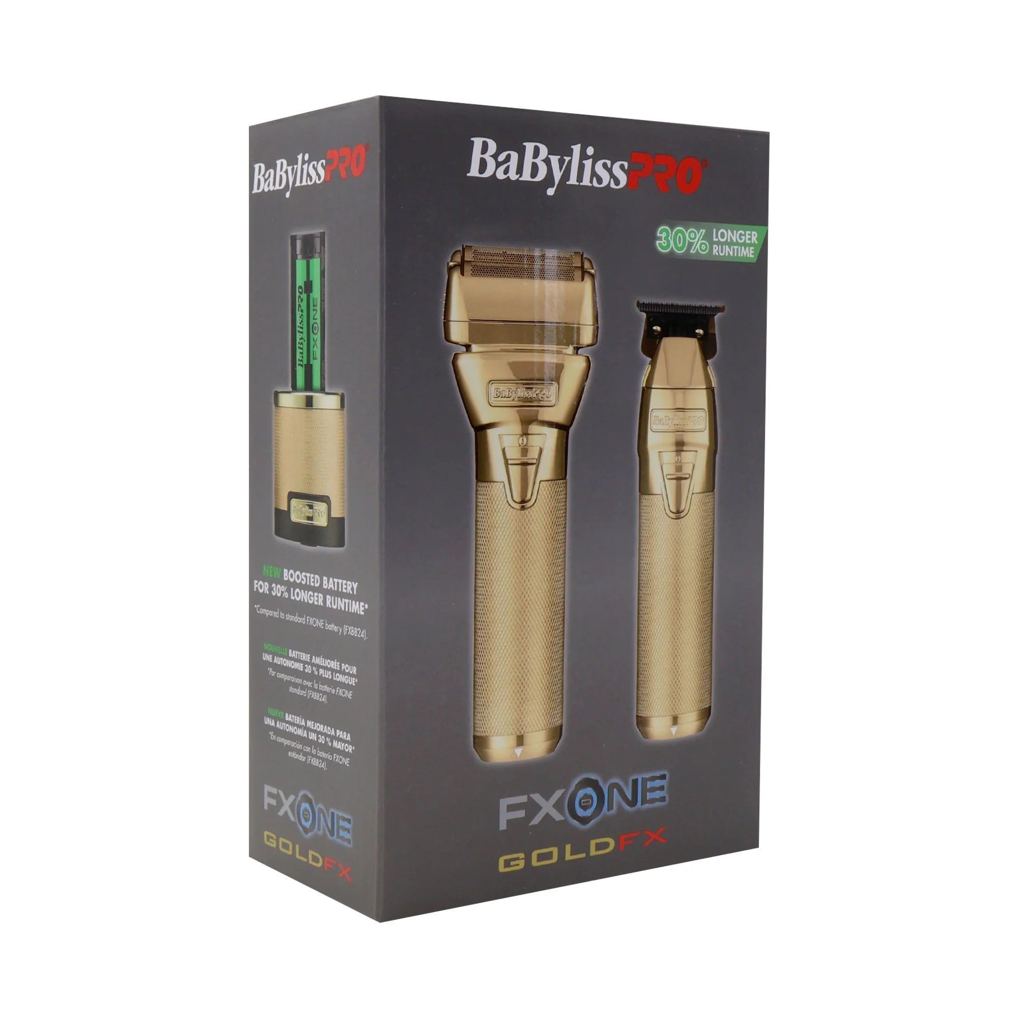 BaByliss Pro FXONE GOLDFX Limited Edition Prepack - Outlining Trimmer and Double Foil Stick Shaver (Gold) FX1FSTGPK Pro Barber Kit - Image 4