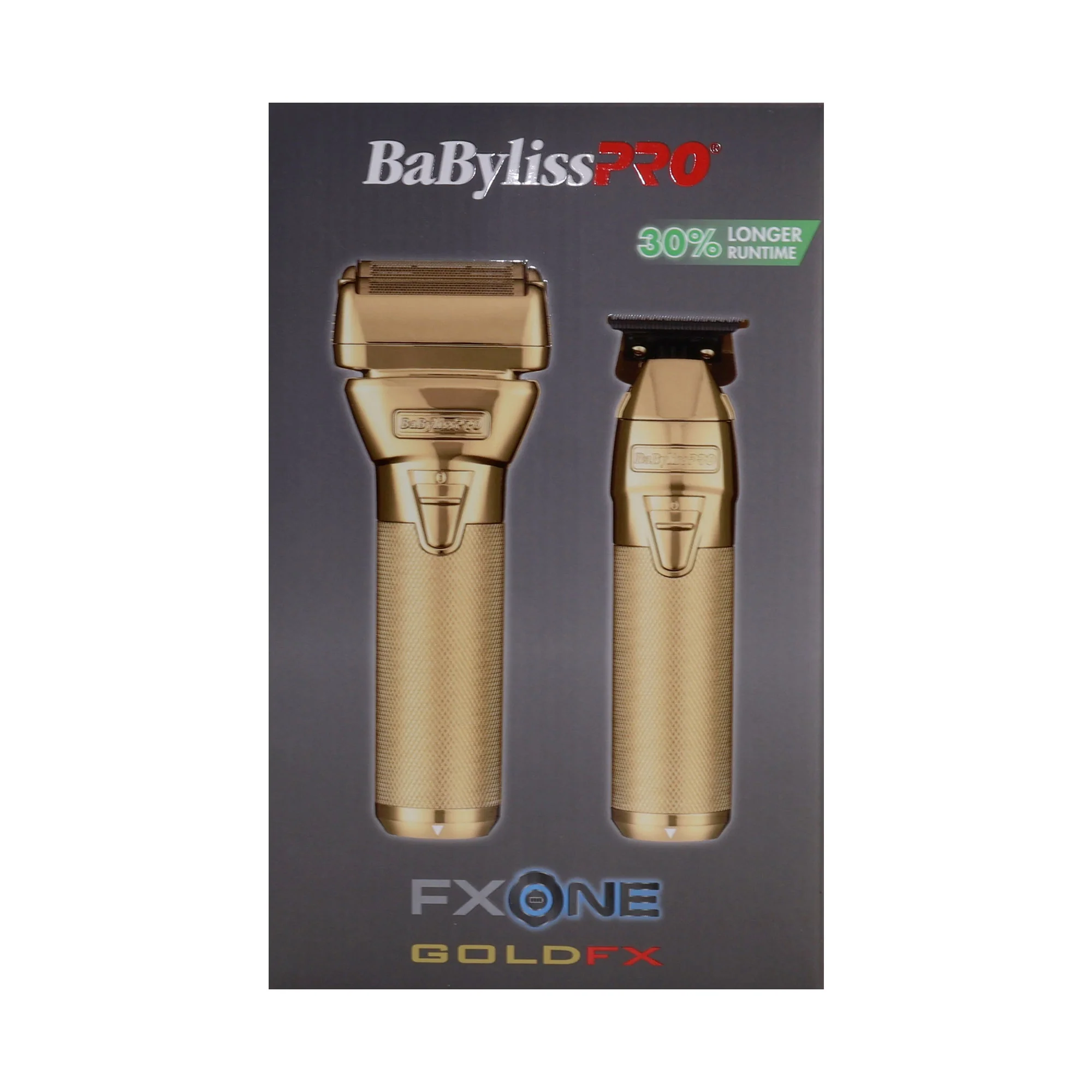 BaByliss Pro FXONE GOLDFX Limited Edition Prepack - Outlining Trimmer and Double Foil Stick Shaver (Gold) FX1FSTGPK with FXONE Dual-Charging Prepack FXC2BPPK and Comb - Image 5