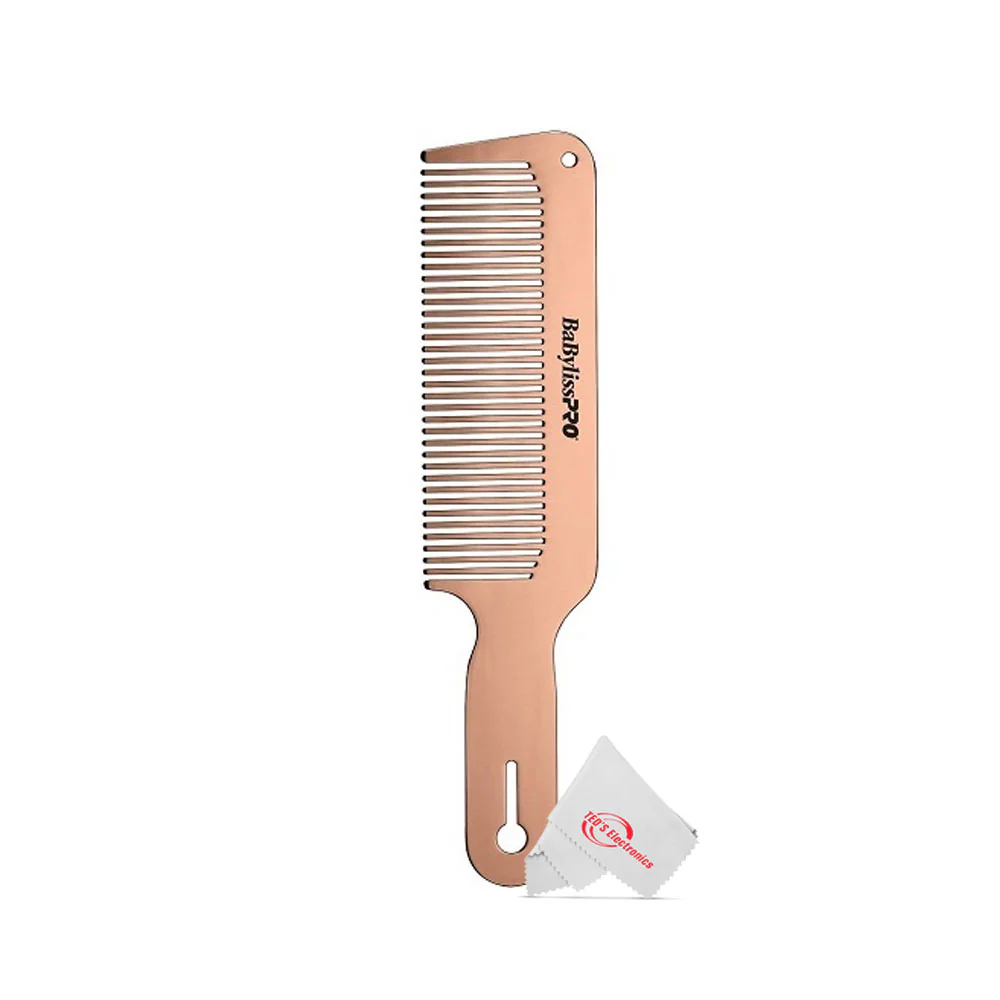 BaByliss Pro FXONE ROSEFX All-Metal Interchangeable-Battery Shaver FX79FSRG with Barberology Metal Comb Set 9" Clipper Comb and 7.5" Cutting Comb Rose Gold - Image 10