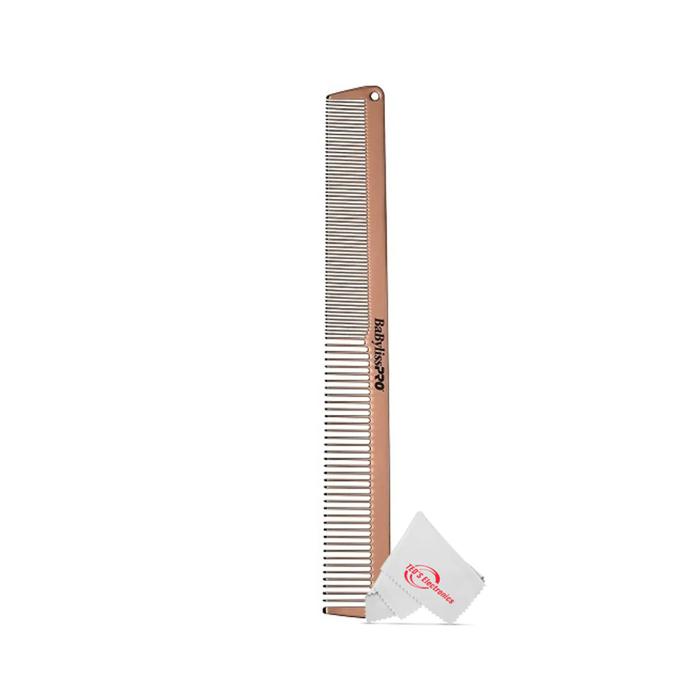 BaByliss Pro FXONE ROSEFX All-Metal Interchangeable-Battery Shaver FX79FSRG with Barberology Metal Comb Set 9" Clipper Comb and 7.5" Cutting Comb Rose Gold - Image 11