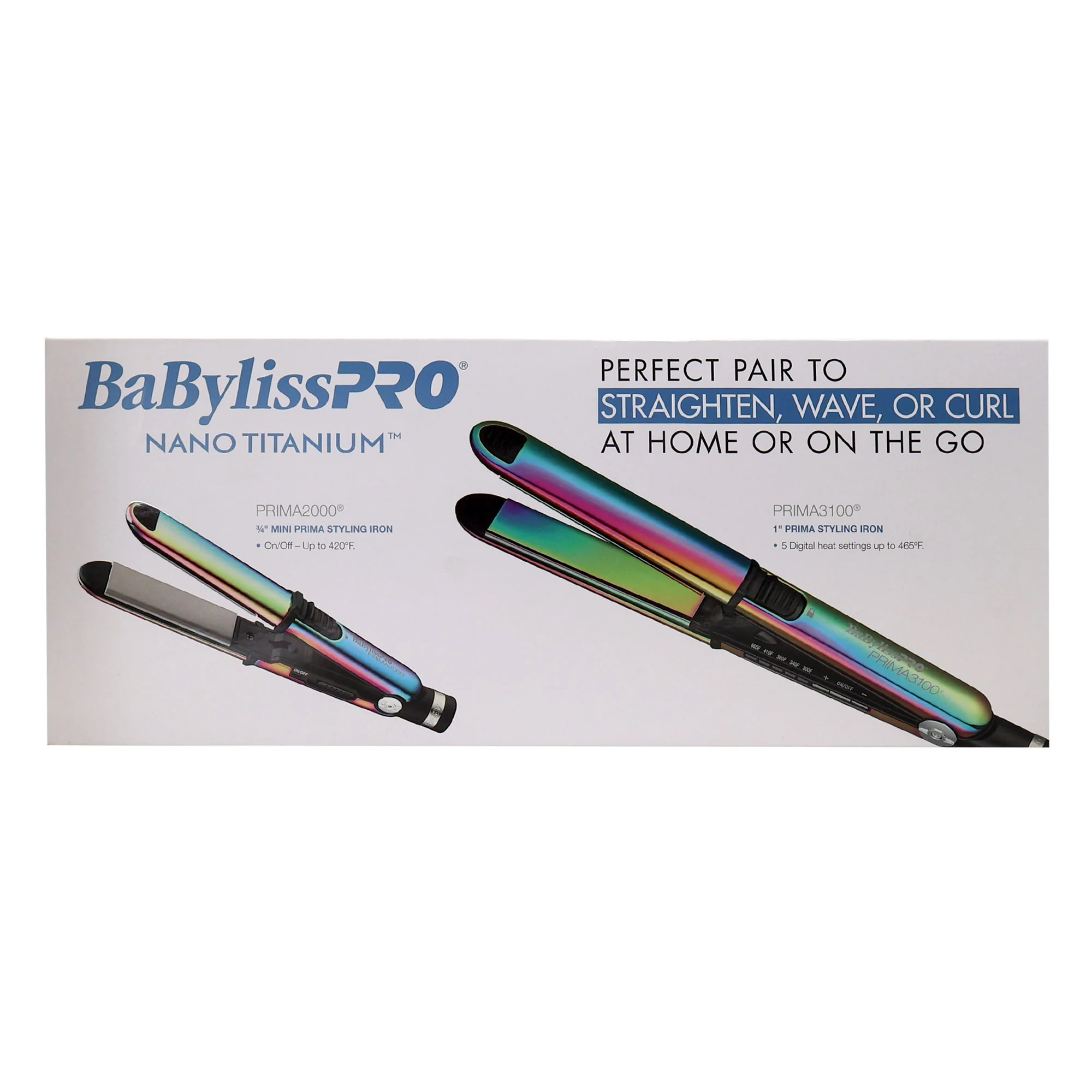 BaByliss Pro Porcelain Ceramic Gift Box (Dryer, Waver, Curling Iron) BPPP7 with Nano Titanium 1" Prima & 3/4" Mini Prima Styling Irons Combo BNTPPRB75 - Image 9