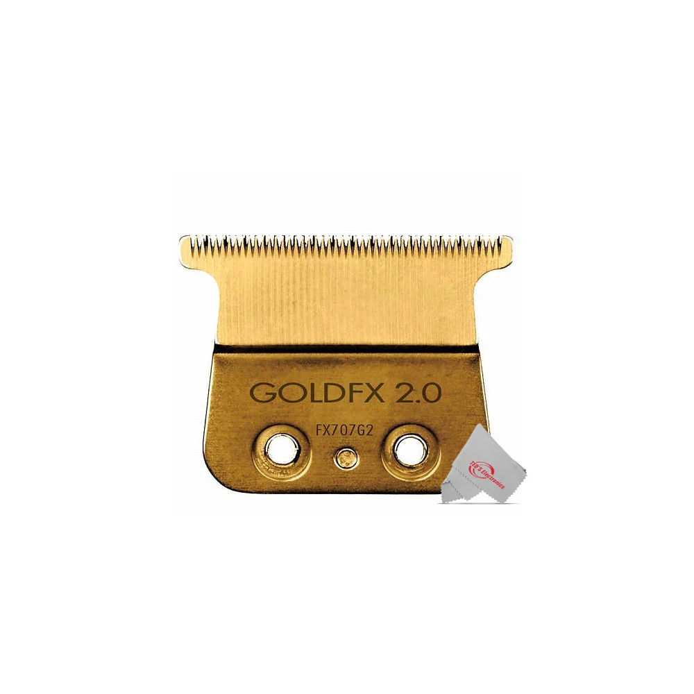 Babyliss Pro Gold FX707G2 Replacement Deep Tooth T-Blade 2.0MM with Fade Brush and 9" Comb - Image 4