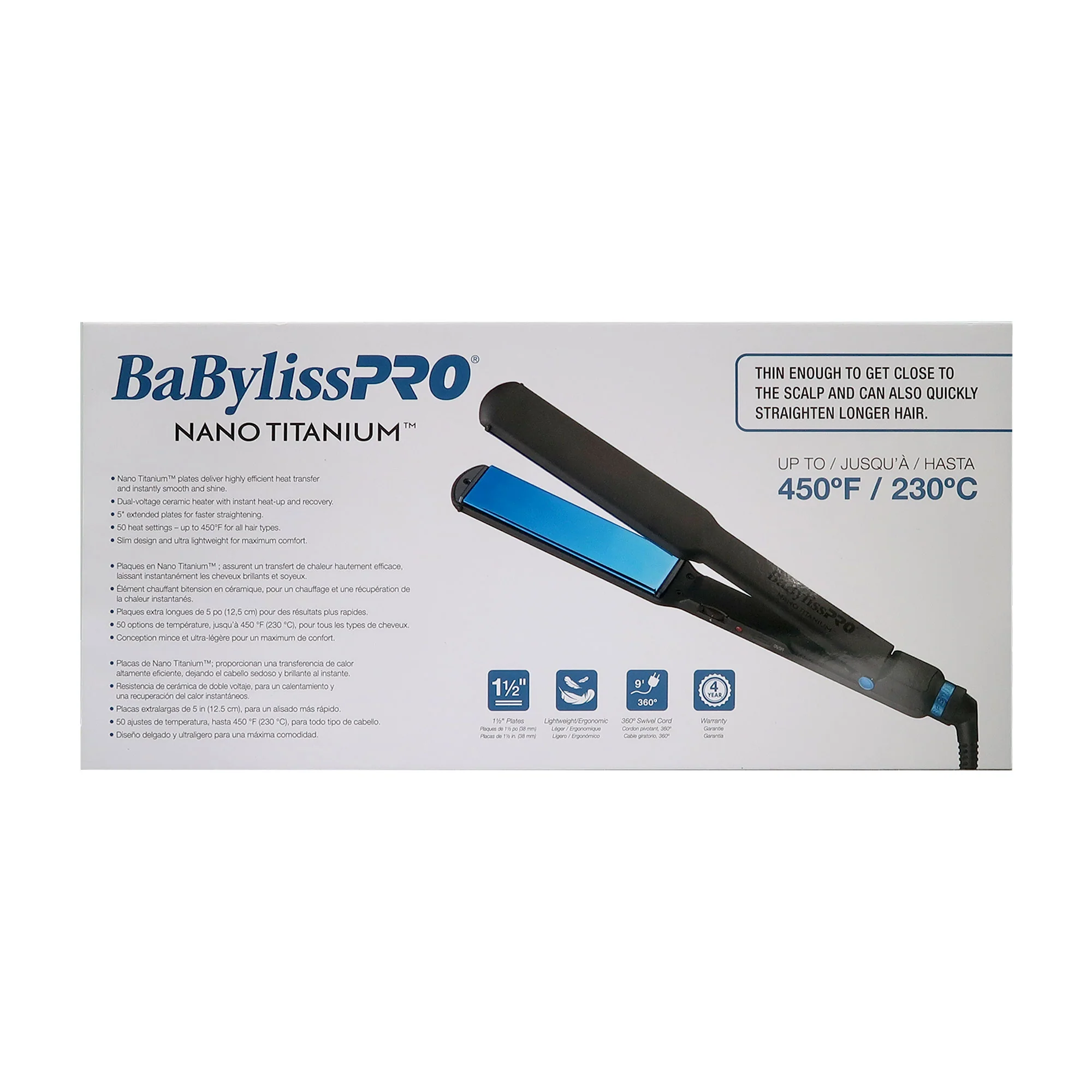BaByliss Pro LIMITED EDITON Nano Titanium Ultra-Thin 1" Flat Iron BNTMB4072TUC with BaByliss Pro LIMITED EDITON Nano Titanium 1-1/2" Ultra-Thin Flat Iron BNTMB4073TUC - Image 10