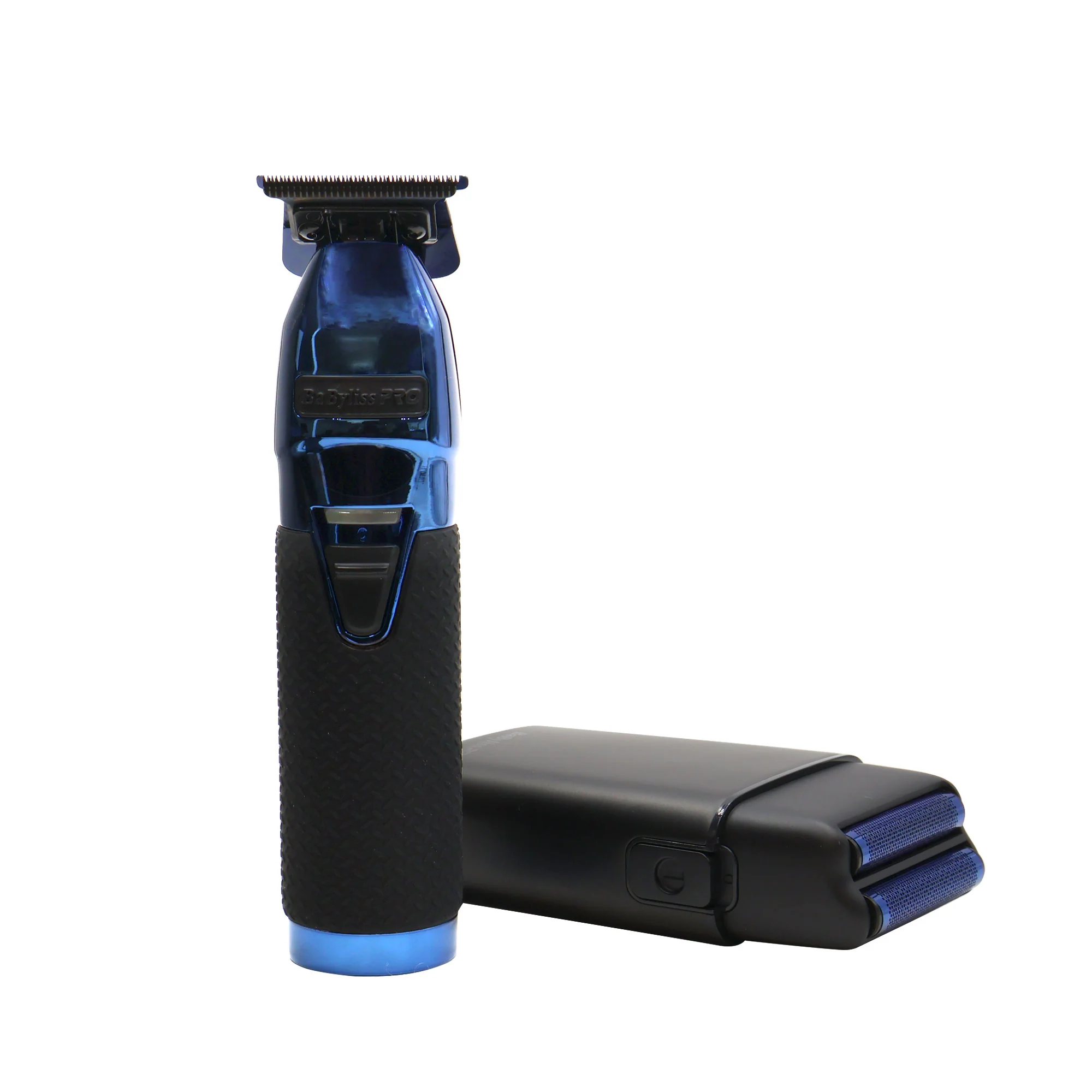 BaByliss Pro LIMITEDFX Collection Blue Trimmer & Double Foil Shaver w/ Fade Brush & 9" Clipper Comb - Image 3