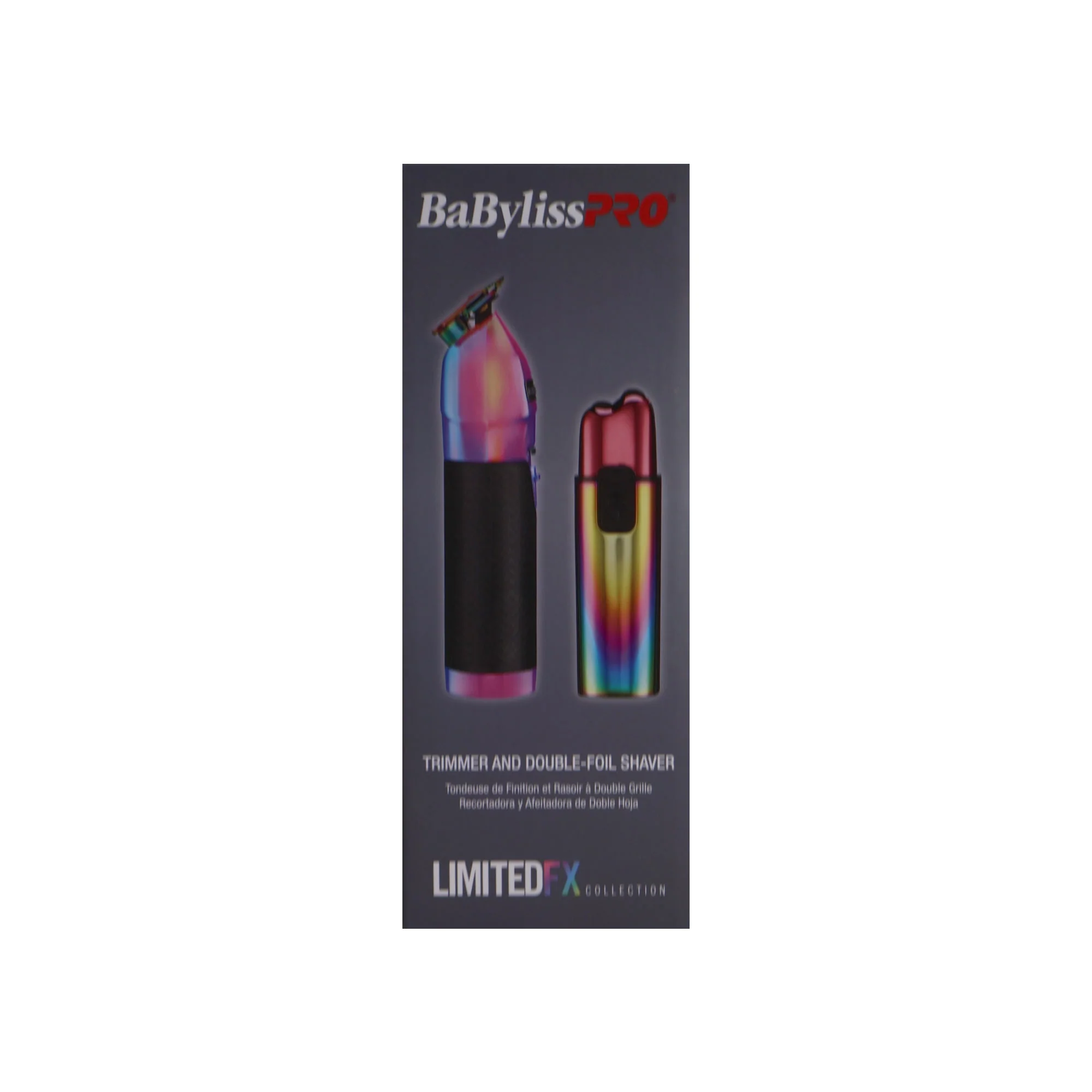 BaByliss Pro LIMITEDFX Collection Iridescent Trimmer & Double Foil Shaver w/ Flat Top Comb - Image 8