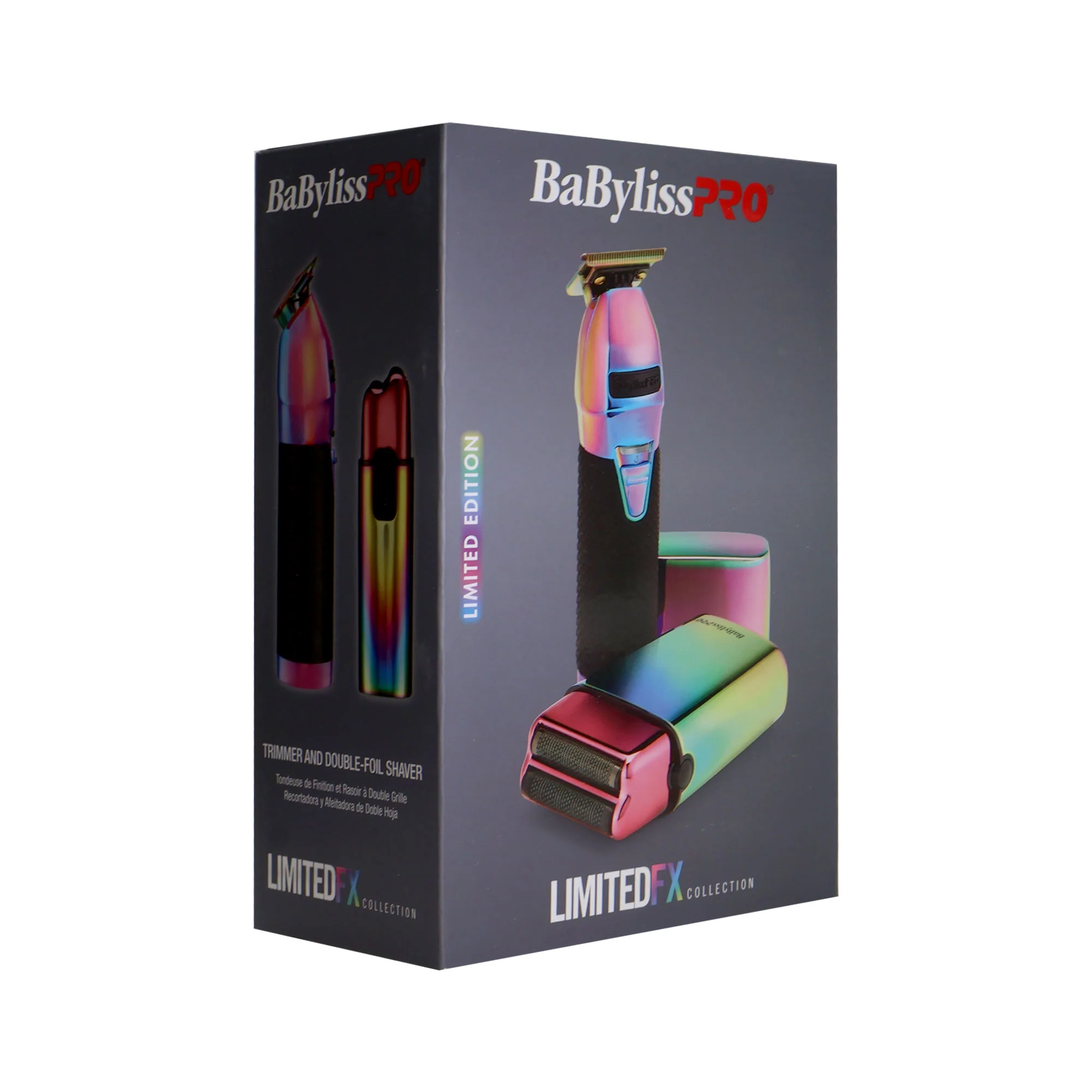BaByliss Pro LIMITEDFX Collection Limited Edition Trimmer and Double Foil Shaver Irredescent #FXDUOFS2TRB - Image 5