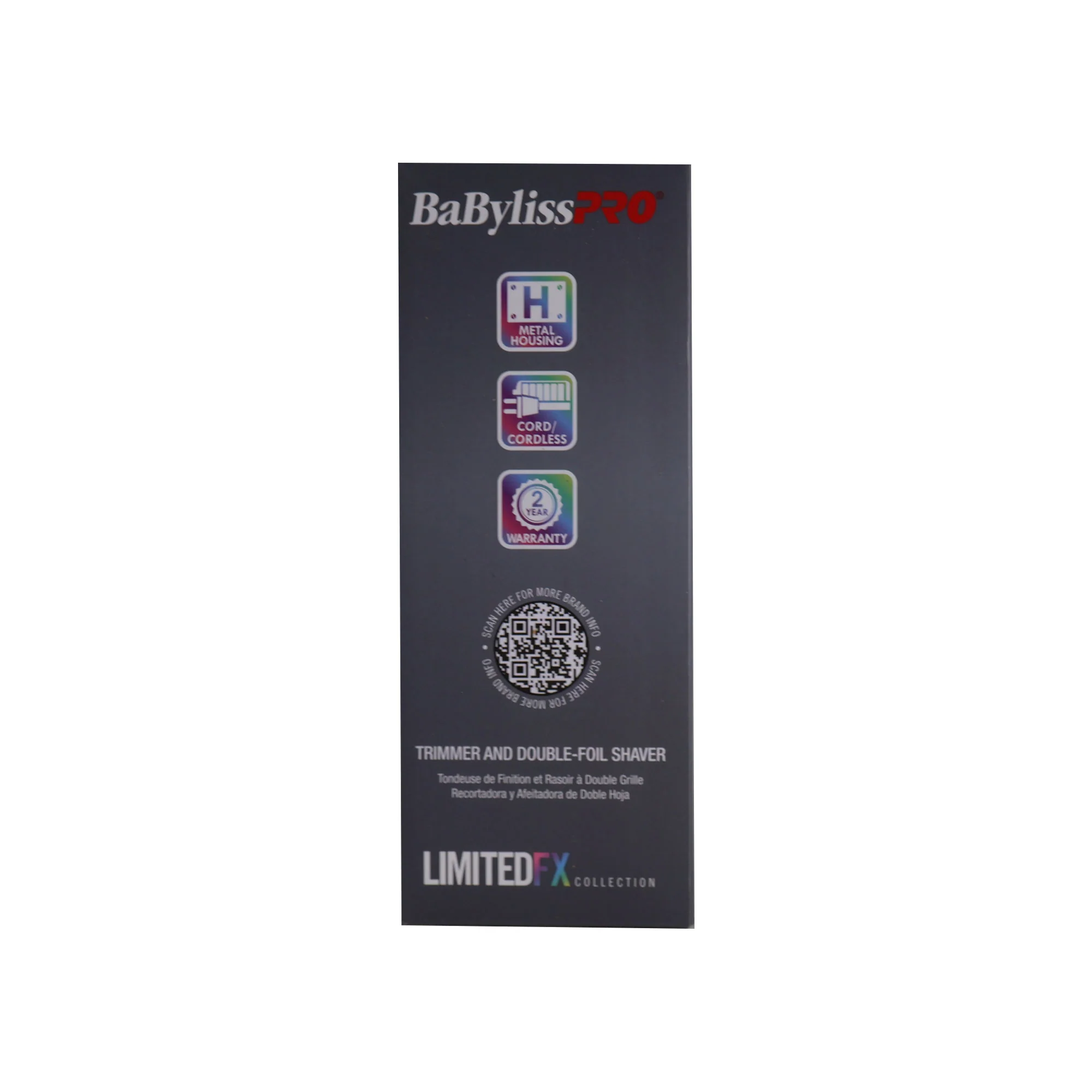 BaByliss Pro LIMITEDFX Collection Limited Edition Trimmer and Double Foil Shaver Irredescent #FXDUOFS2TRB - Image 8